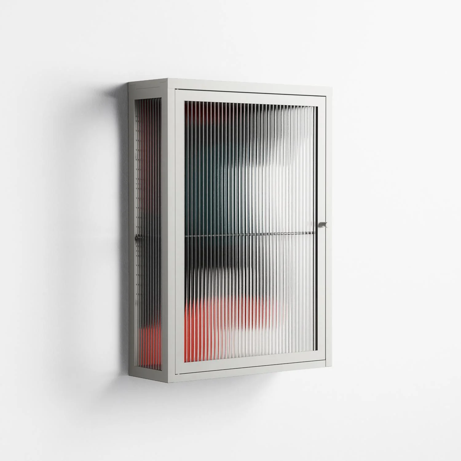 Plume - Wall Cabinet - Rikki Hewitt - Chalk - Reeded glass - Image 4