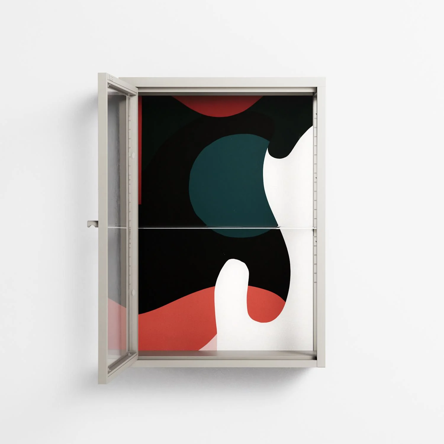 Plume - Wall Cabinet - Rikki Hewitt - Pebble - Clear glass - Image 3