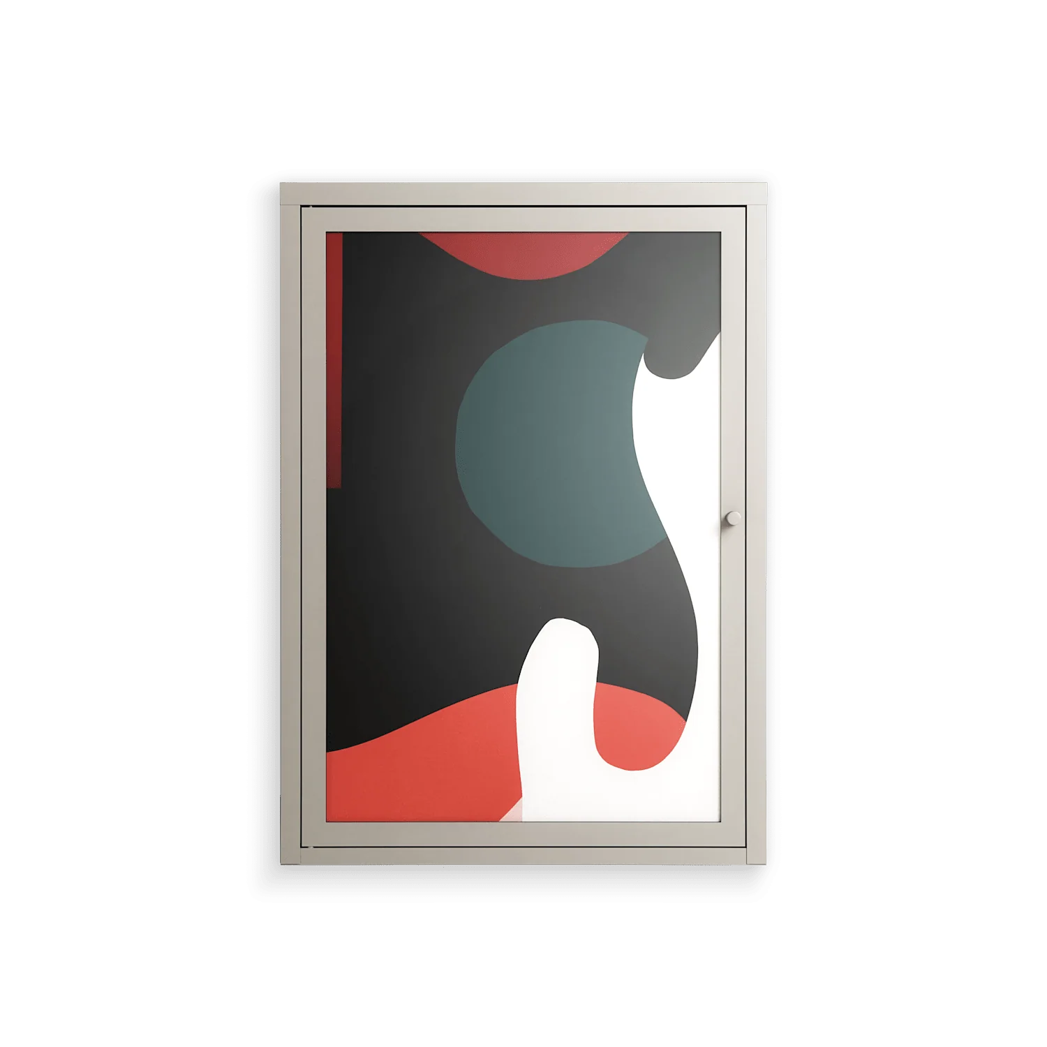 Plume - Wall Cabinet - Rikki Hewitt - Pebble - Overlay Glass
