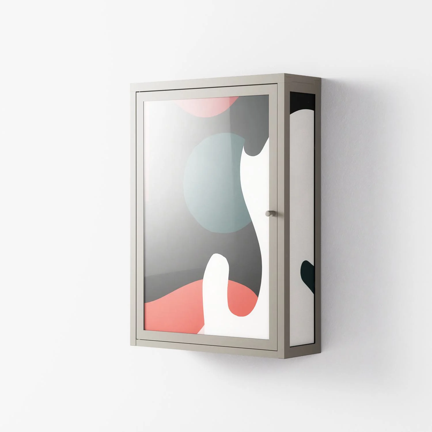 Plume - Wall Cabinet - Rikki Hewitt - Pebble - Overlay Glass - Image 2