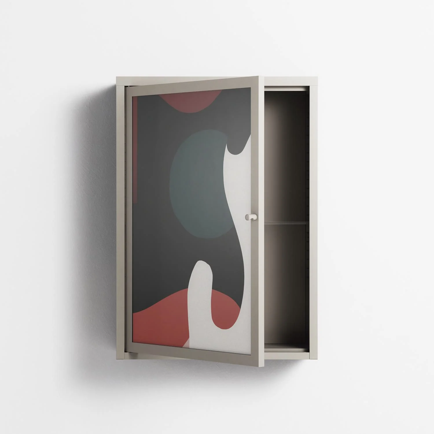 Plume - Wall Cabinet - Rikki Hewitt - Pebble - Overlay Glass - Image 3