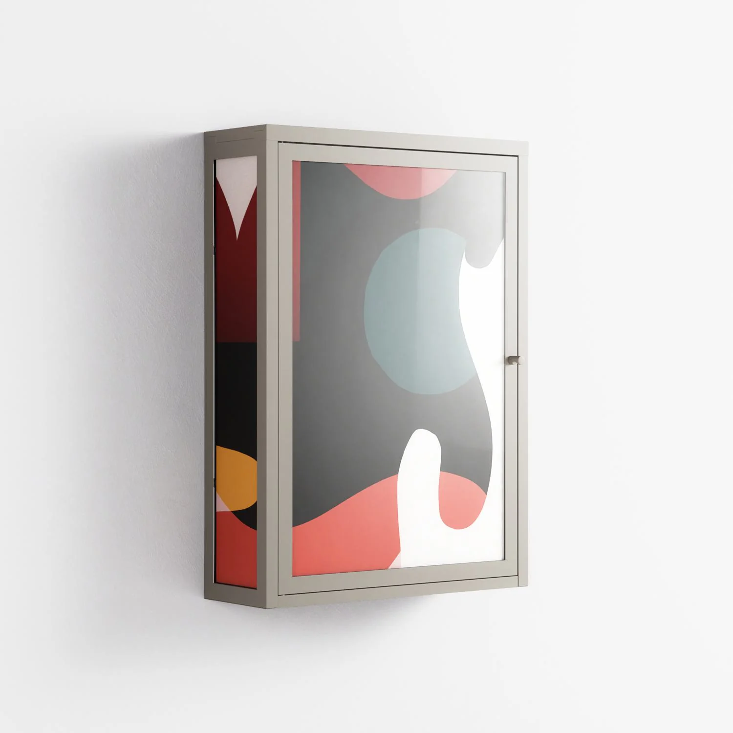 Plume - Wall Cabinet - Rikki Hewitt - Pebble - Overlay Glass - Image 4