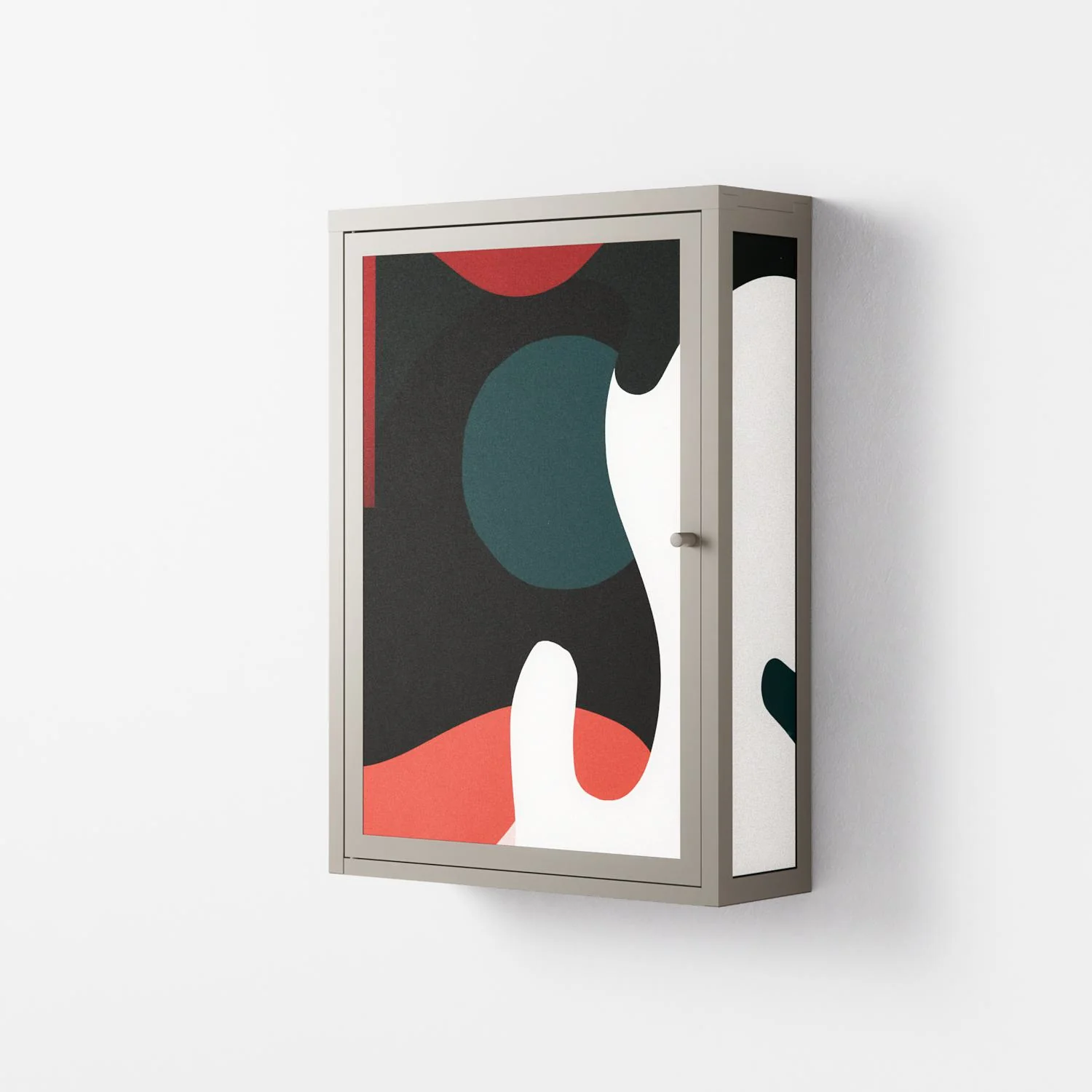Plume - Wall Cabinet - Rikki Hewitt - Pebble - Overlay Metal - Image 2