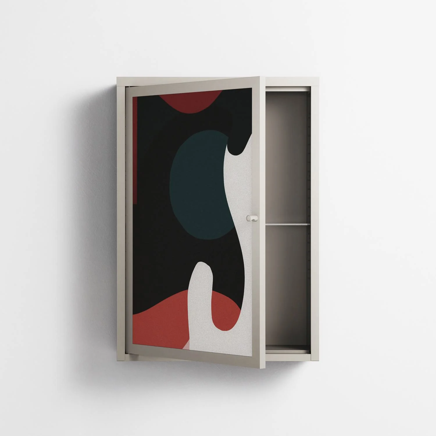 Plume - Wall Cabinet - Rikki Hewitt - Pebble - Overlay Metal - Image 3