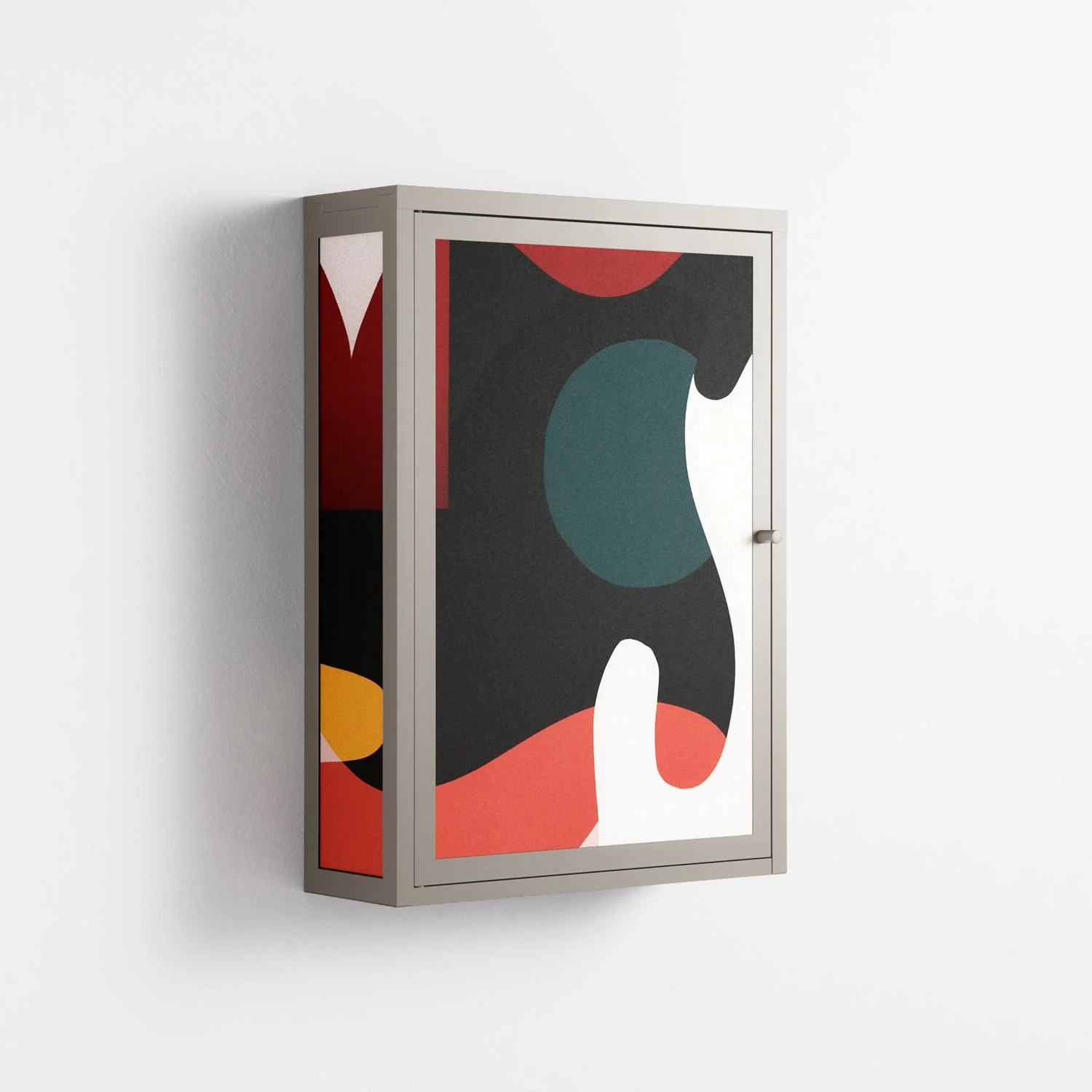 Plume - Wall Cabinet - Rikki Hewitt - Pebble - Overlay Metal - Image 4