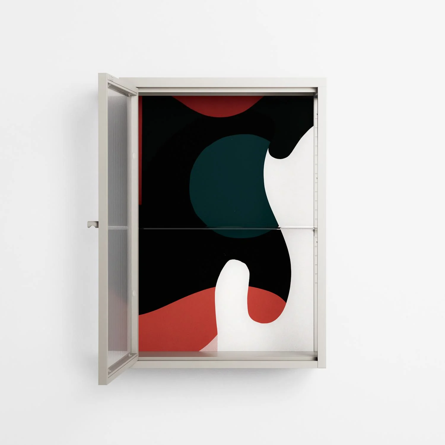 Plume - Wall Cabinet - Rikki Hewitt - Pebble - Reeded glass - Image 3