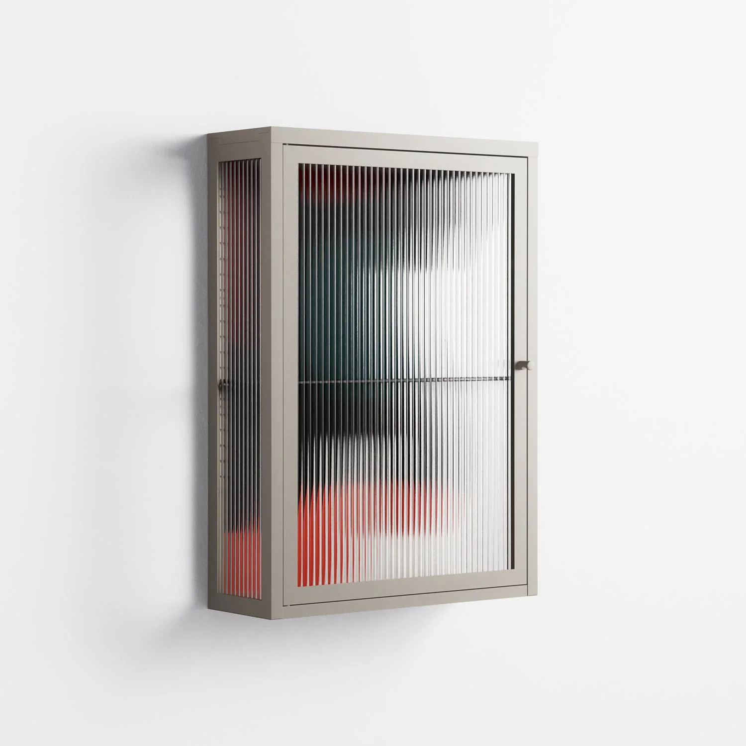 Plume - Wall Cabinet - Rikki Hewitt - Pebble - Reeded glass - Image 4
