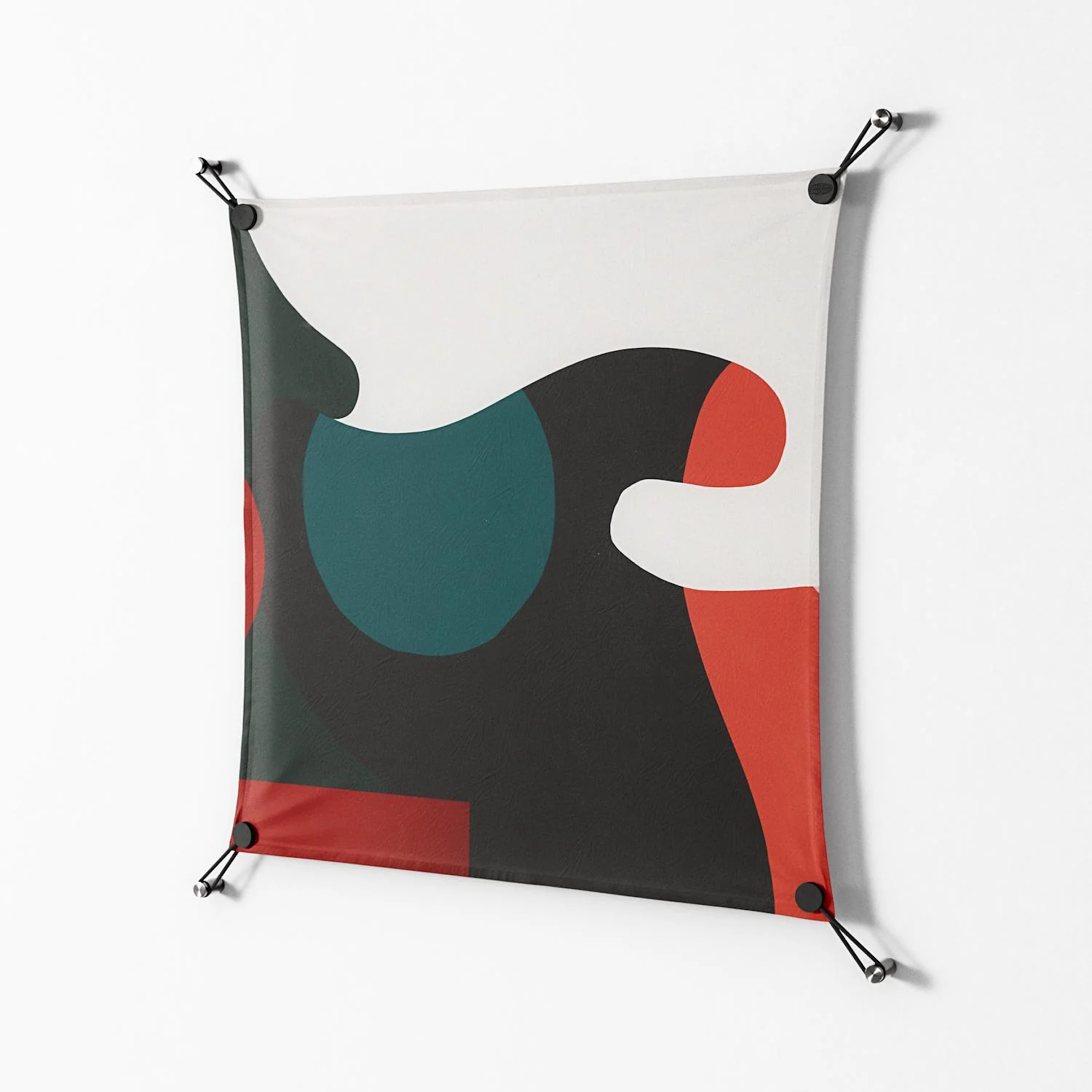 Plume - Work On Wall - Rikki Hewitt - Black - 70 x 70 cm - Image 2