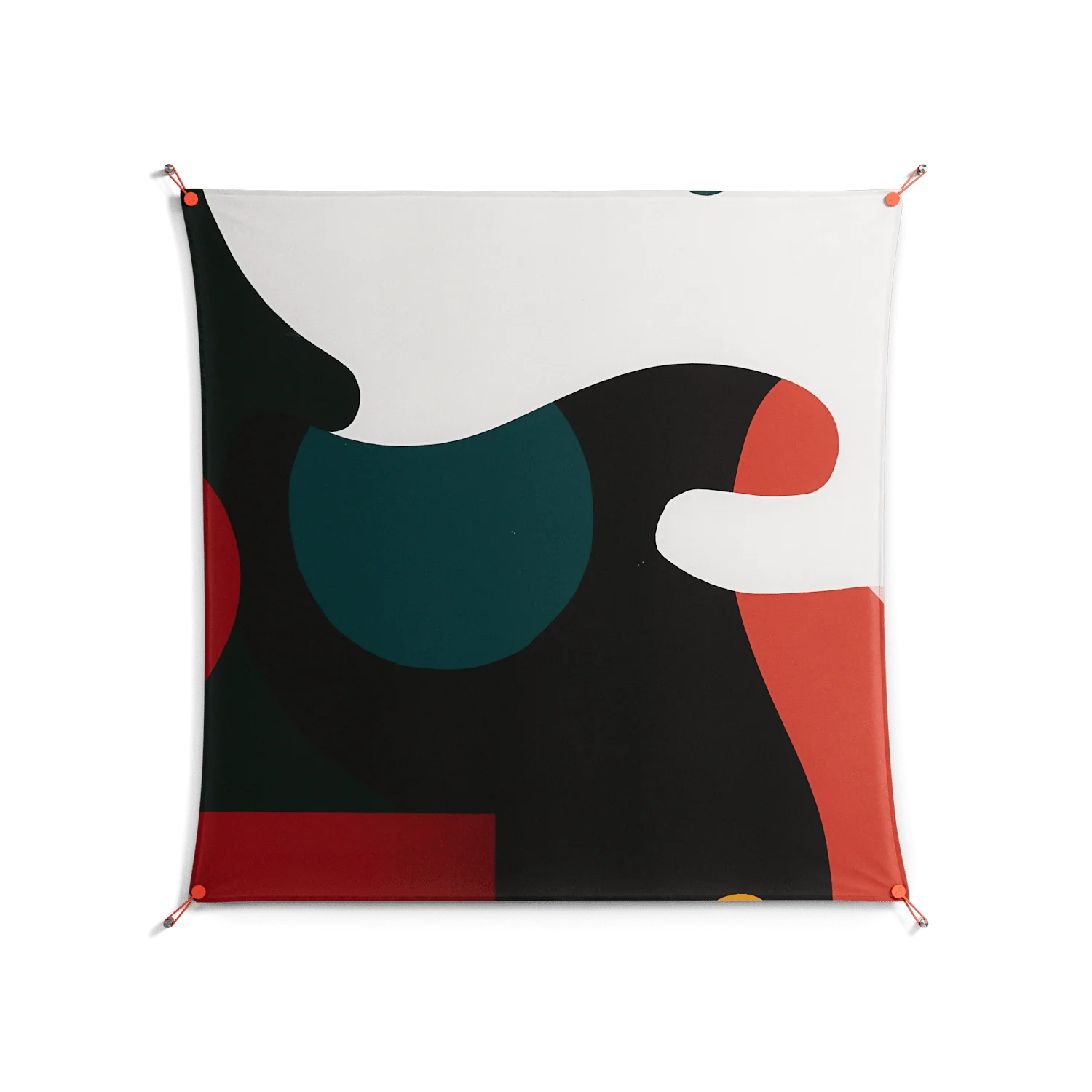 Plume - Work On Wall - Rikki Hewitt - Orange - 140 x 140 cm