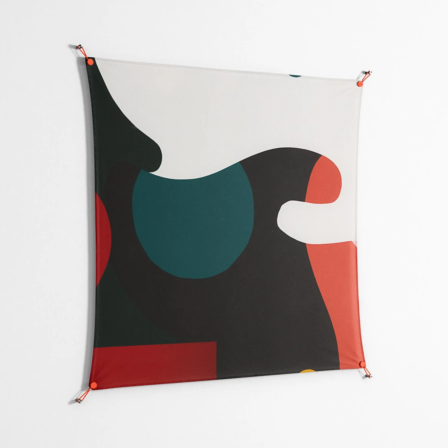 Plume - Work On Wall - Rikki Hewitt - Orange - 140 x 140 cm - Image 2