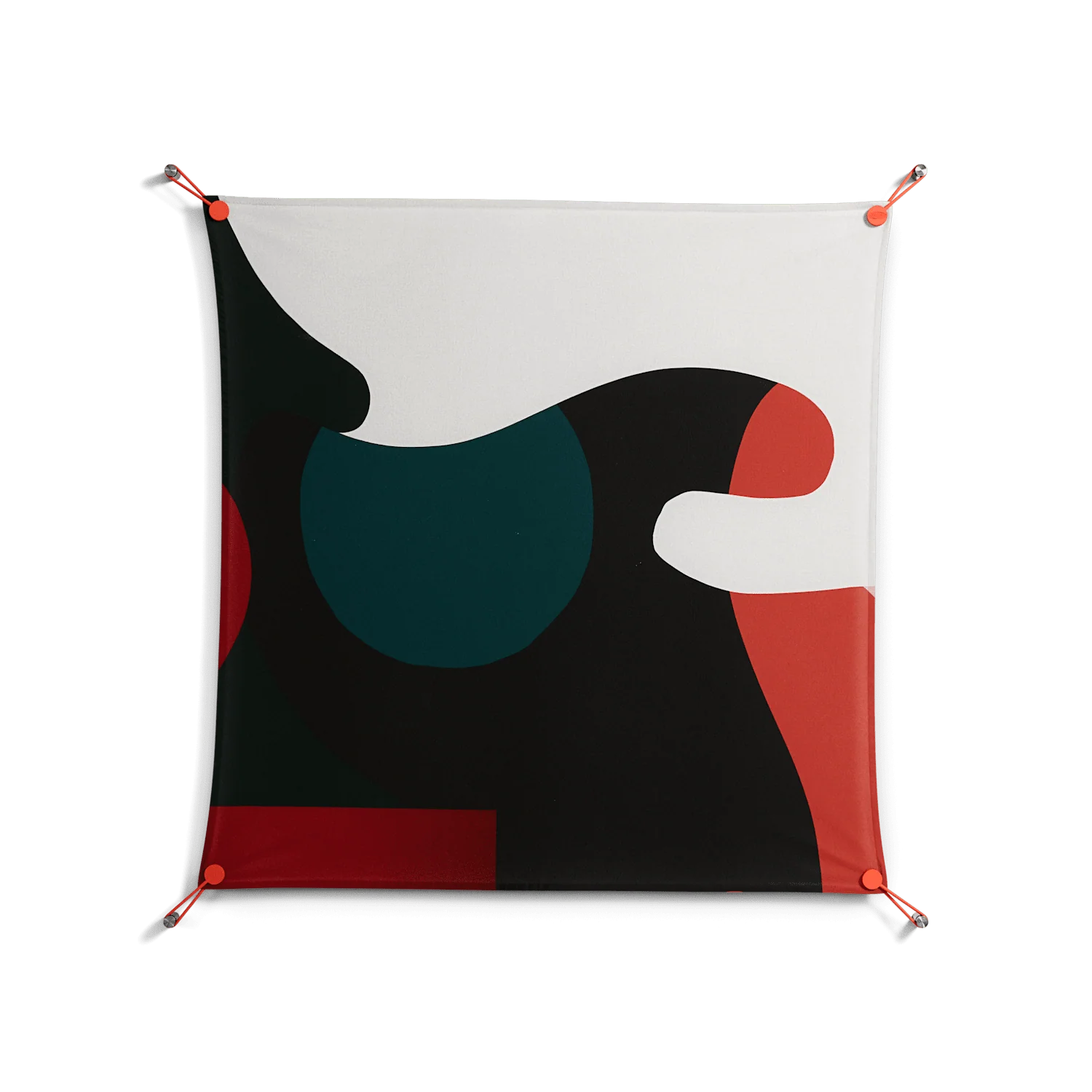 Plume - Work On Wall - Rikki Hewitt - Orange - 90 x 90 cm - Image 2