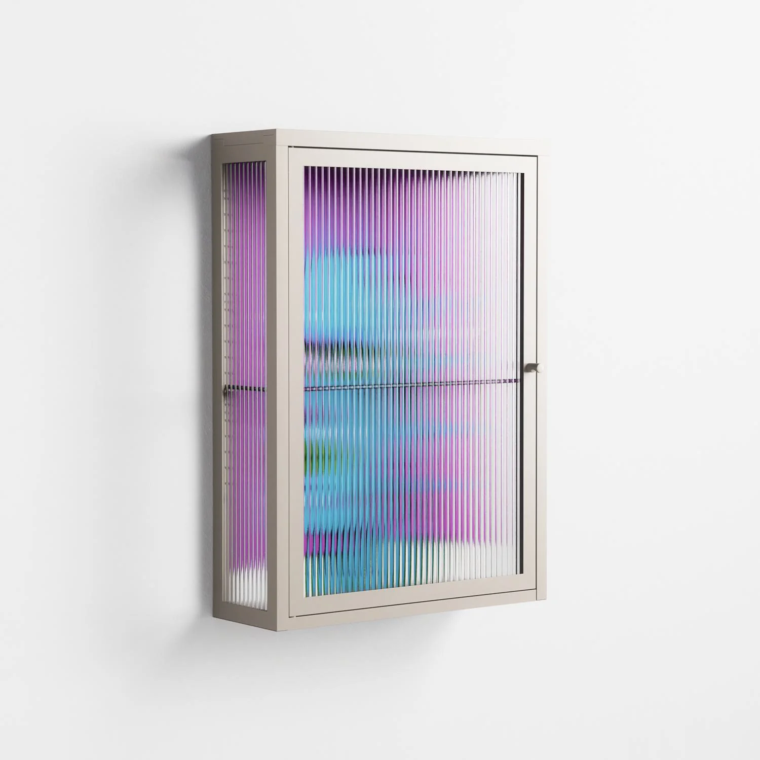 Punkrocker - Wall Cabinet - Cezar Berje - Pebble - Reeded glass - Image 4