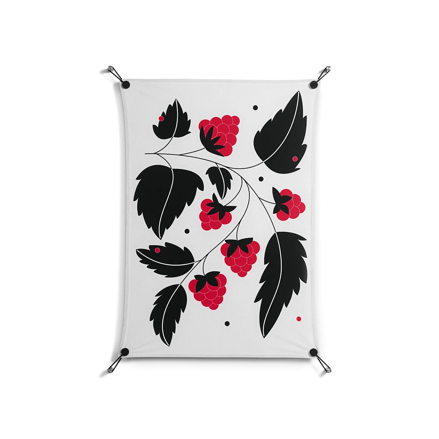 Raspberry - Work On Wall - Konrad Blaszczyk - Black - 70 x 100 cm