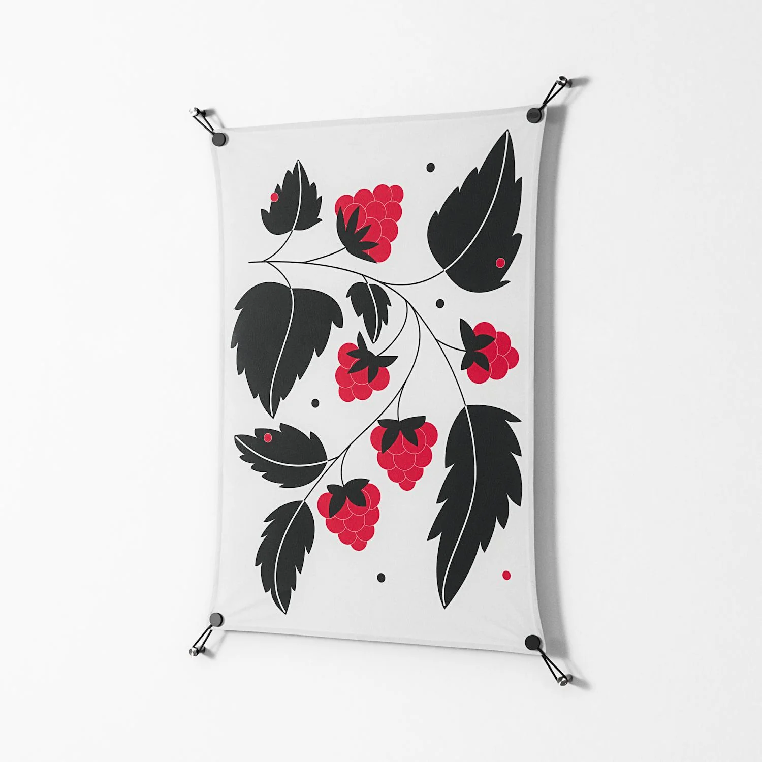 Raspberry - Work On Wall - Konrad Blaszczyk - Black - 70 x 100 cm - Image 2