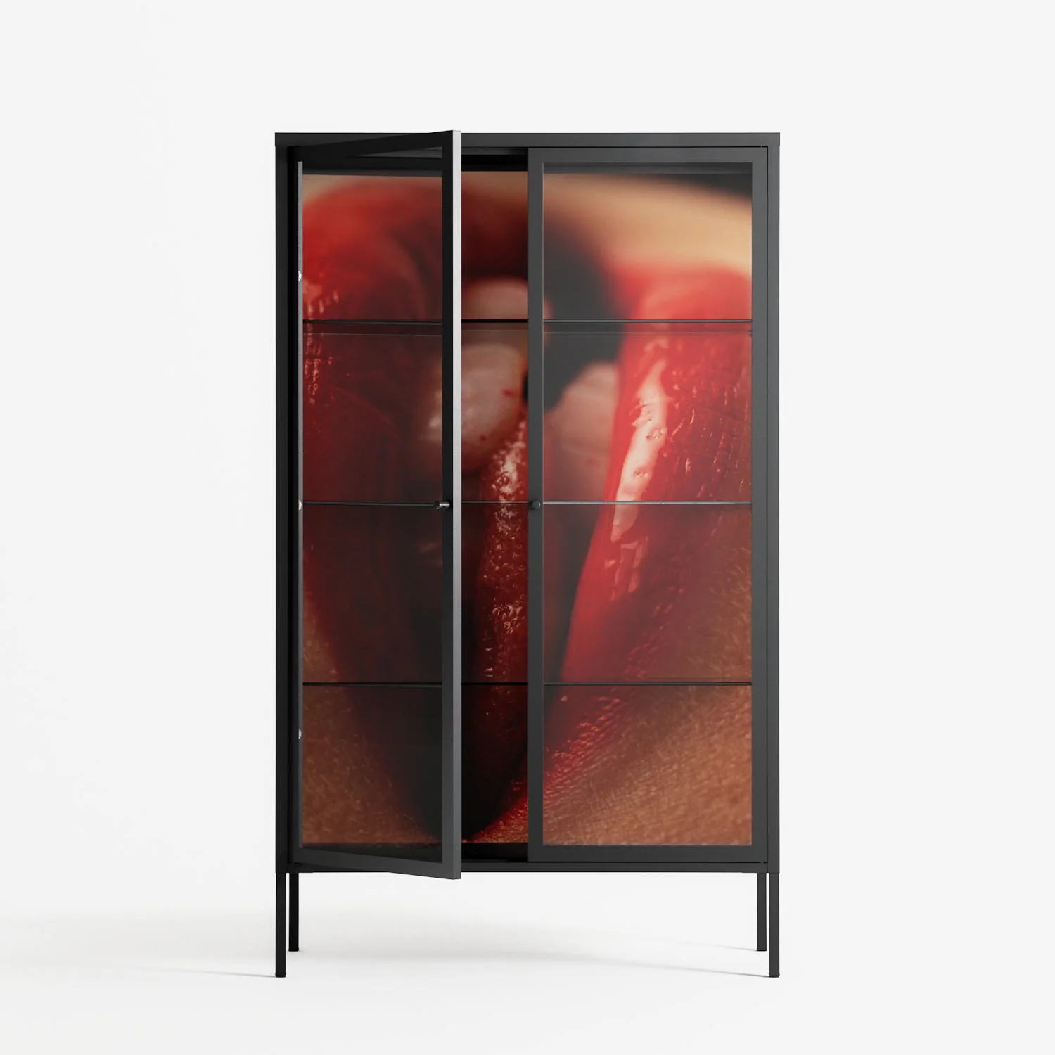 Red 2 - Cabinet - Nadia Ryder - Antracite - Clear glass - Image 2
