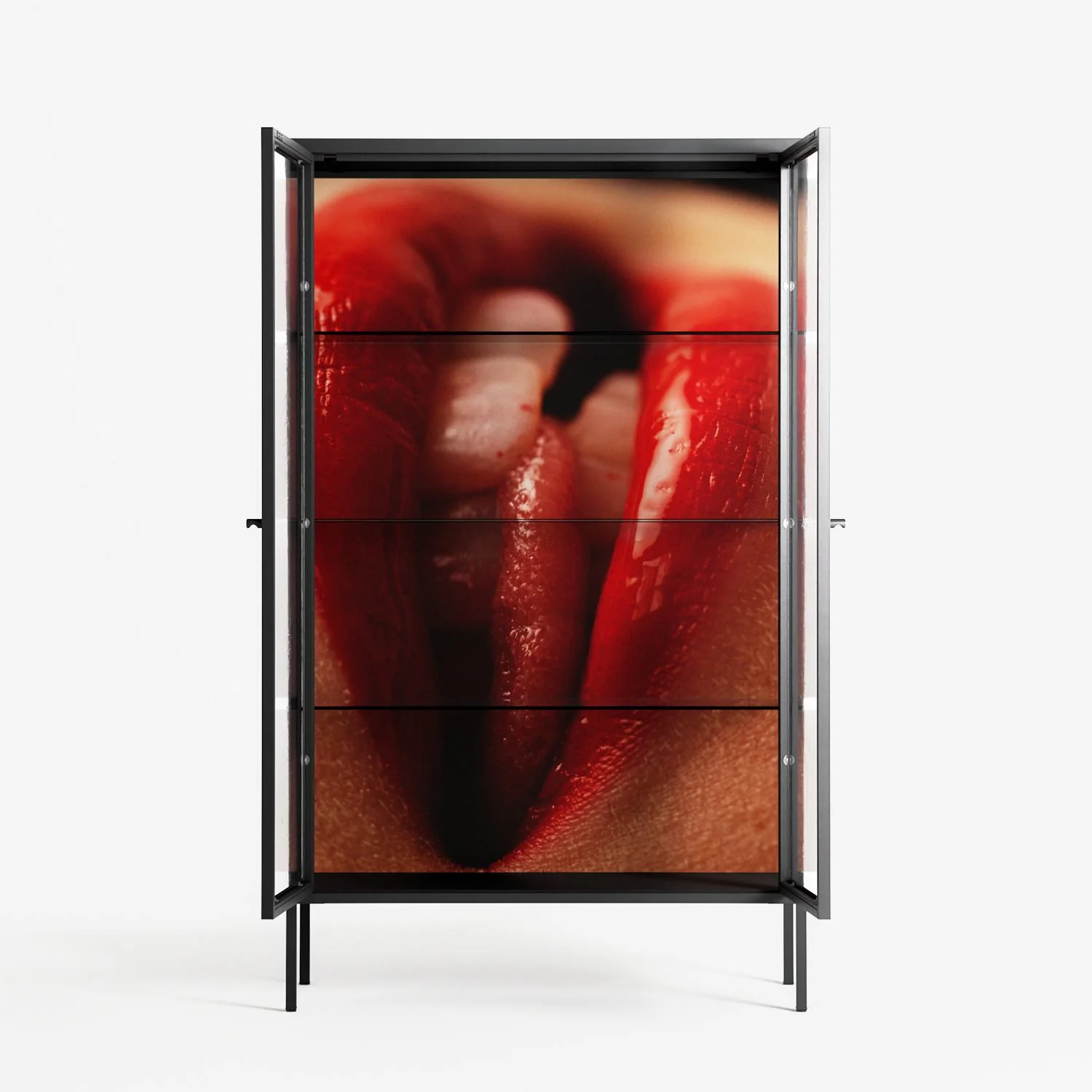 Red 2 - Cabinet - Nadia Ryder - Antracite - Clear glass - Image 3