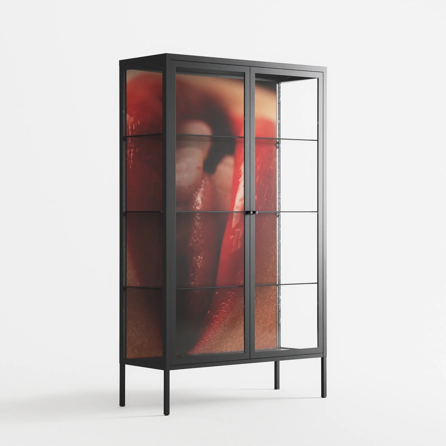 Red 2 - Cabinet - Nadia Ryder - Antracite - Clear glass - Image 4