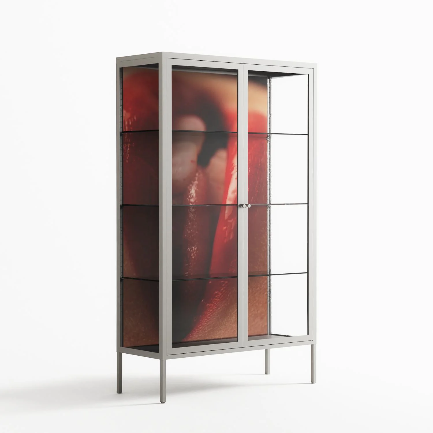 Red 2 - Cabinet - Nadia Ryder - Chalk - Clear glass - Image 4