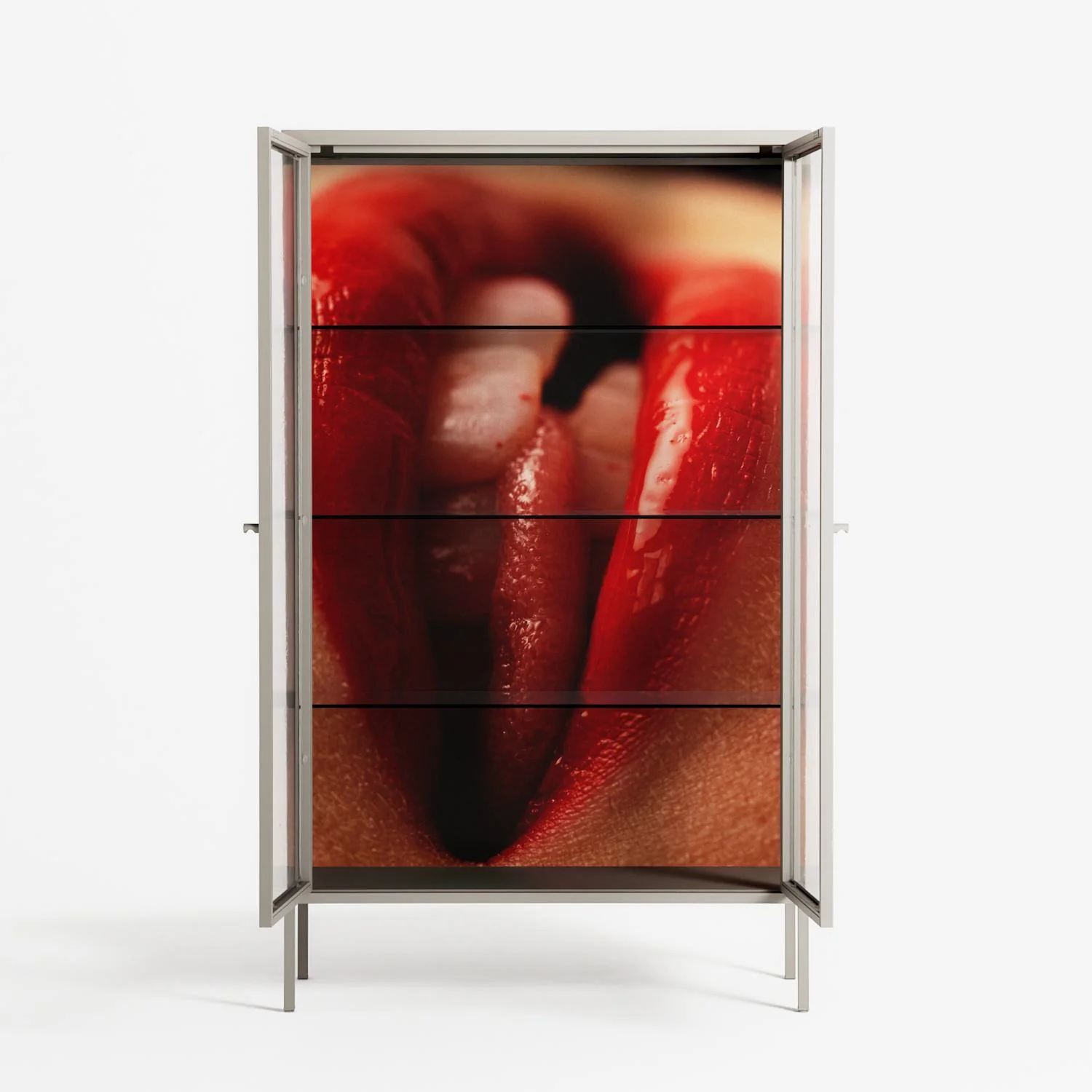 Red 2 - Cabinet - Nadia Ryder - Pebble - Clear glass - Image 3