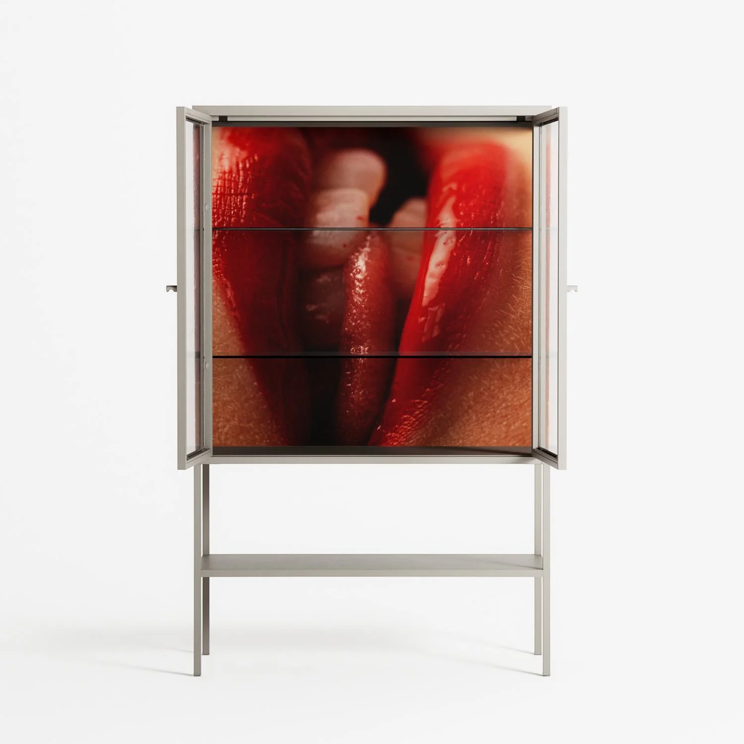 Red 2 - Loft Cabinet - Nadia Ryder - Pebble - Clear glass - Image 3