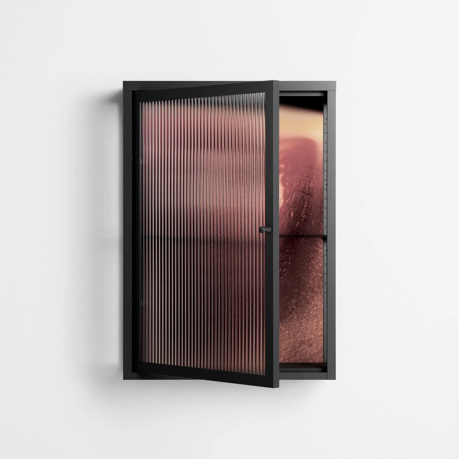 Red 2 - Wall Cabinet - Nadia Ryder - Antracite - Reeded glass - Image 2