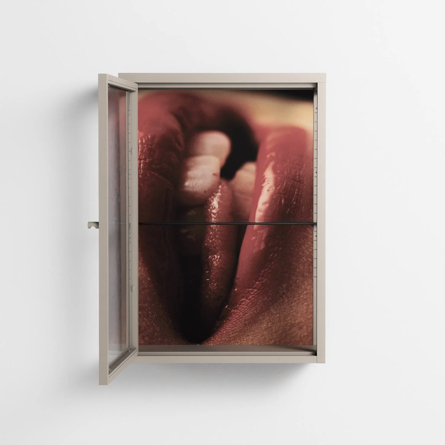 Red 2 - Wall Cabinet - Nadia Ryder - Pebble - Clear glass - Image 3