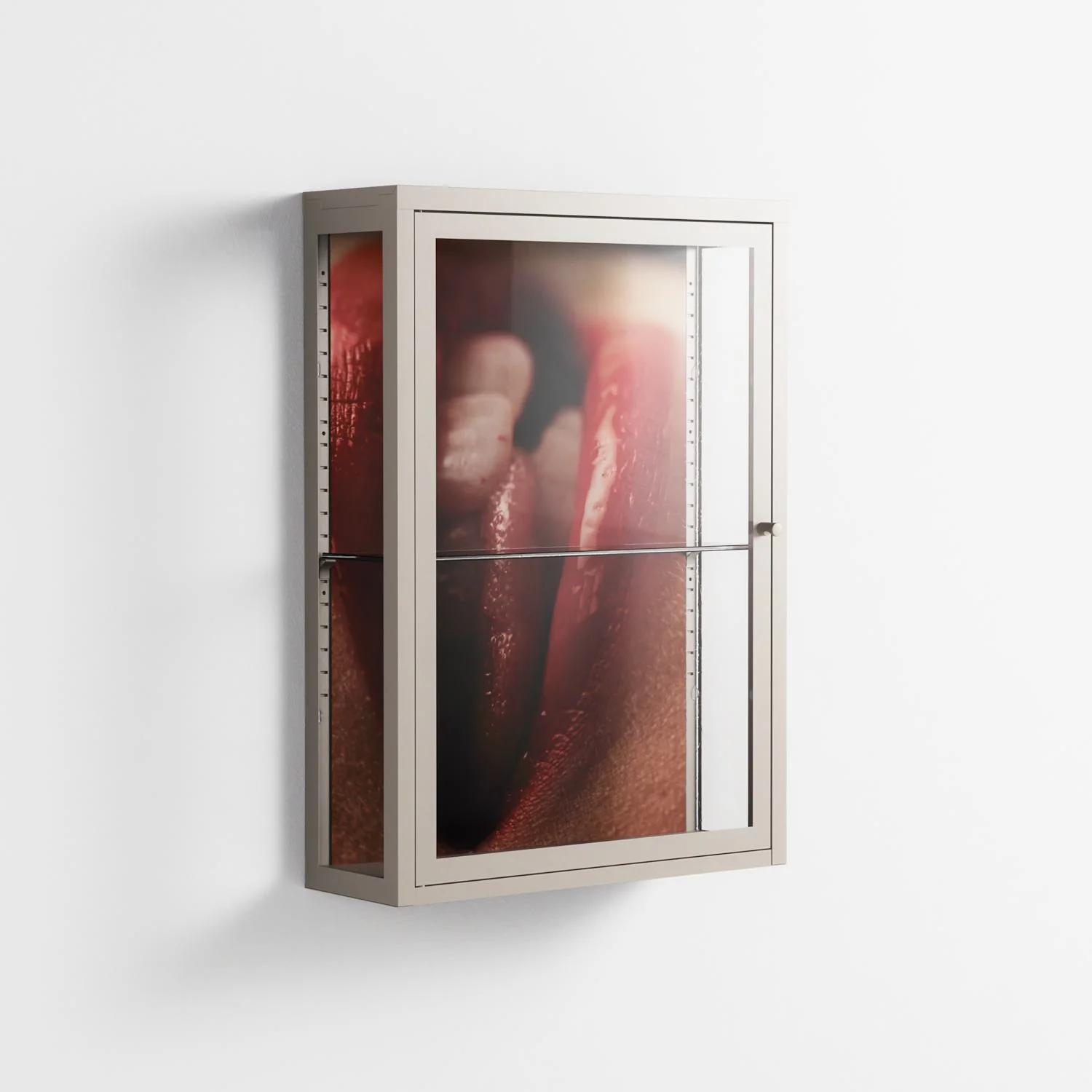 Red 2 - Wall Cabinet - Nadia Ryder - Pebble - Clear glass - Image 4