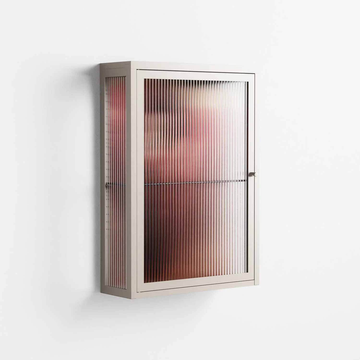 Red 2 - Wall Cabinet - Nadia Ryder - Pebble - Reeded glass - Image 4