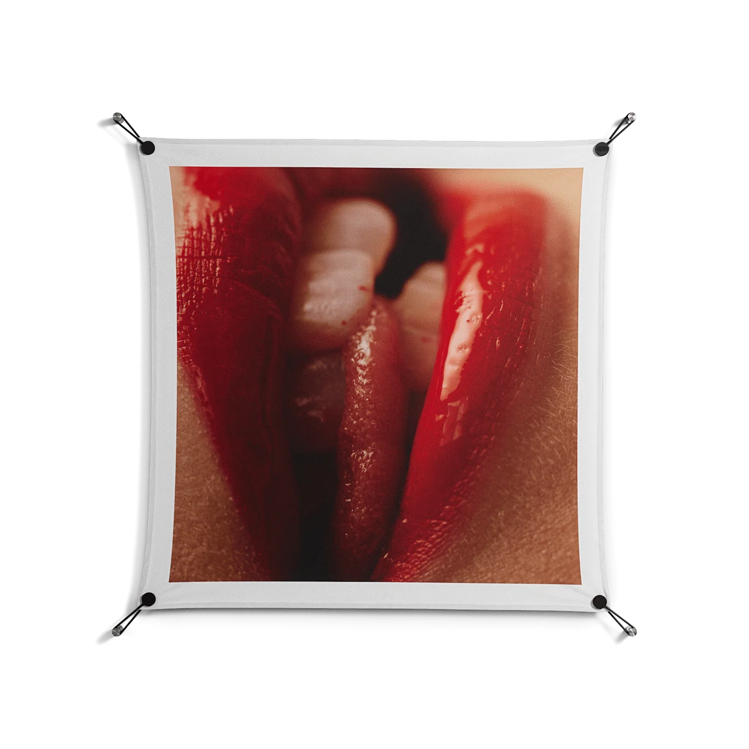 Red 2 - Work On Wall - Nadia Ryder - Black - 90 x 90 cm