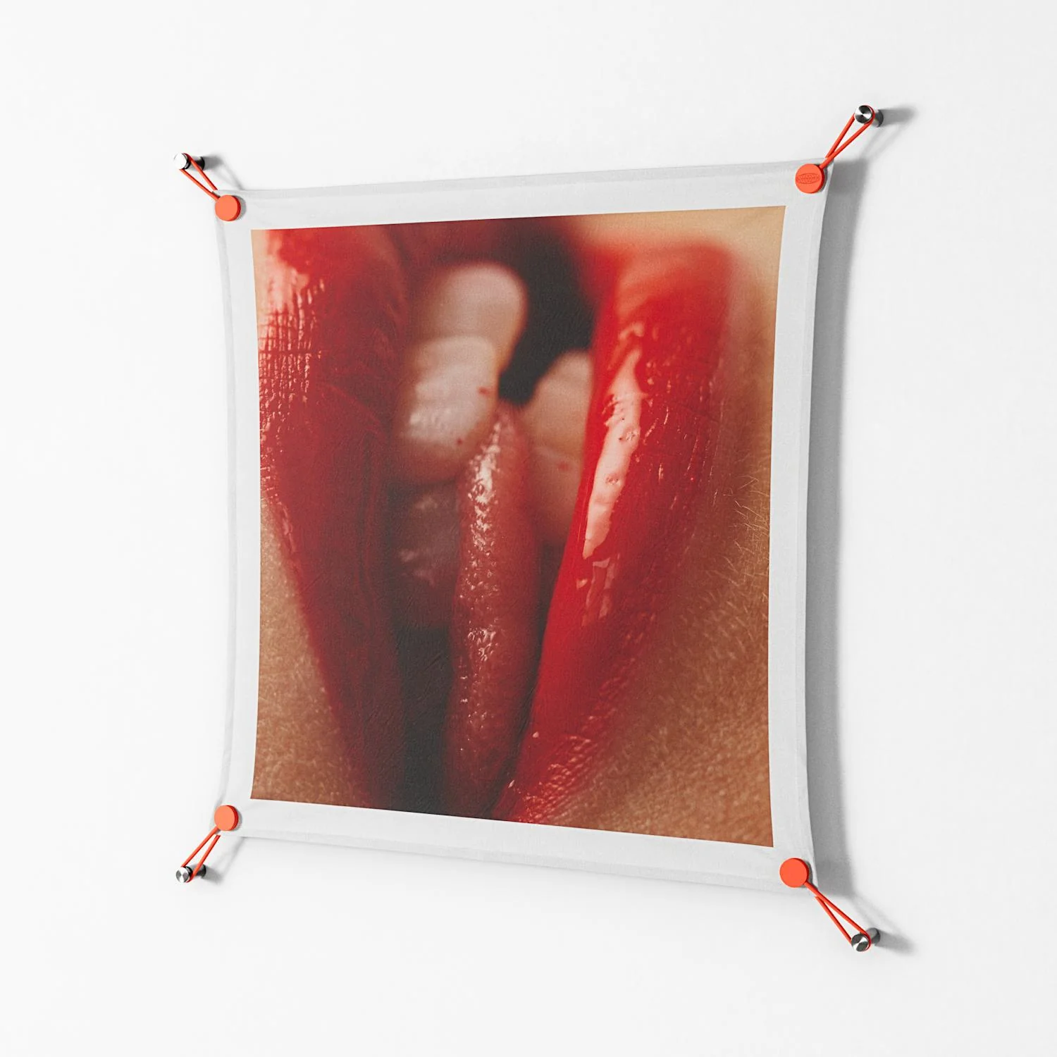 Red 2 - Work On Wall - Nadia Ryder - Orange - 70 x 70 cm - Image 2