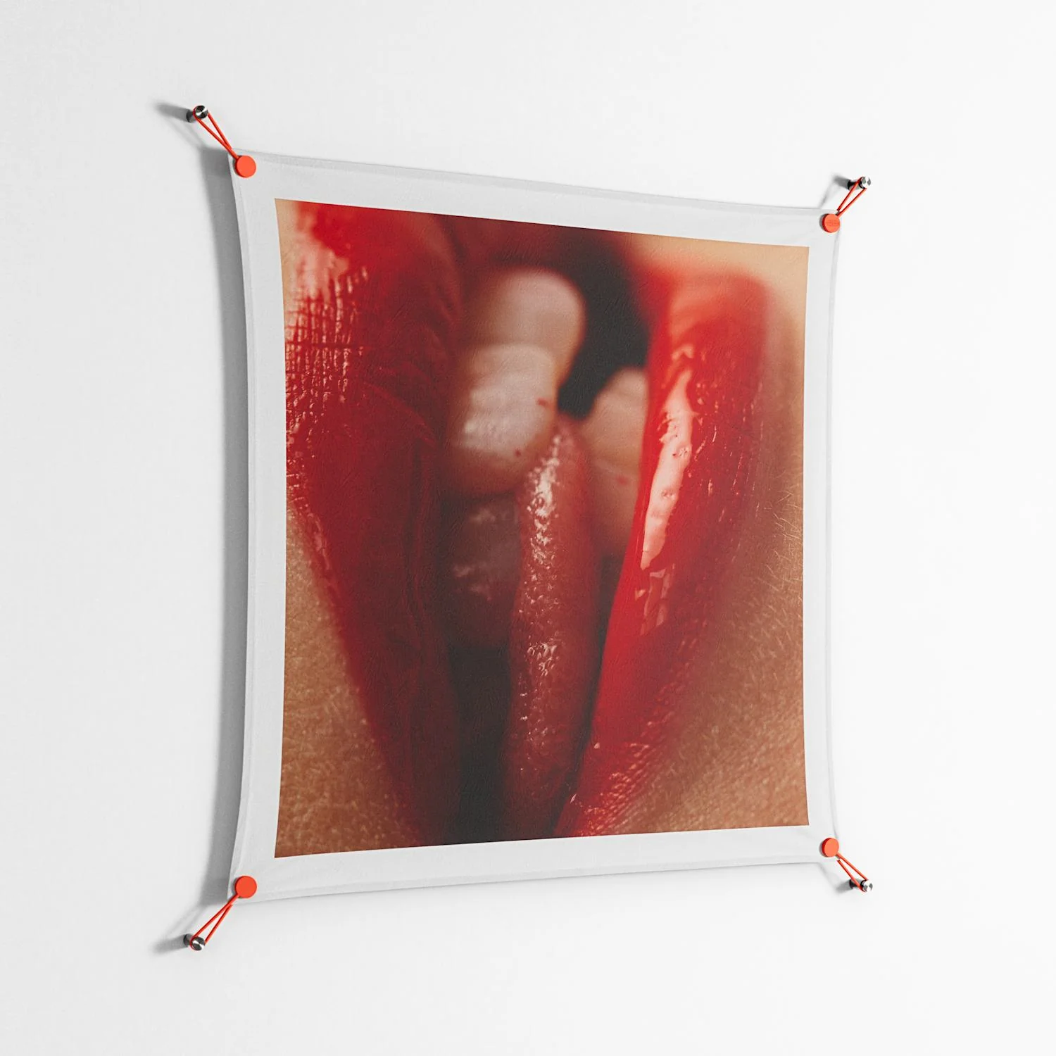Red 2 - Work On Wall - Nadia Ryder - Orange - 90 x 90 cm - Image 2