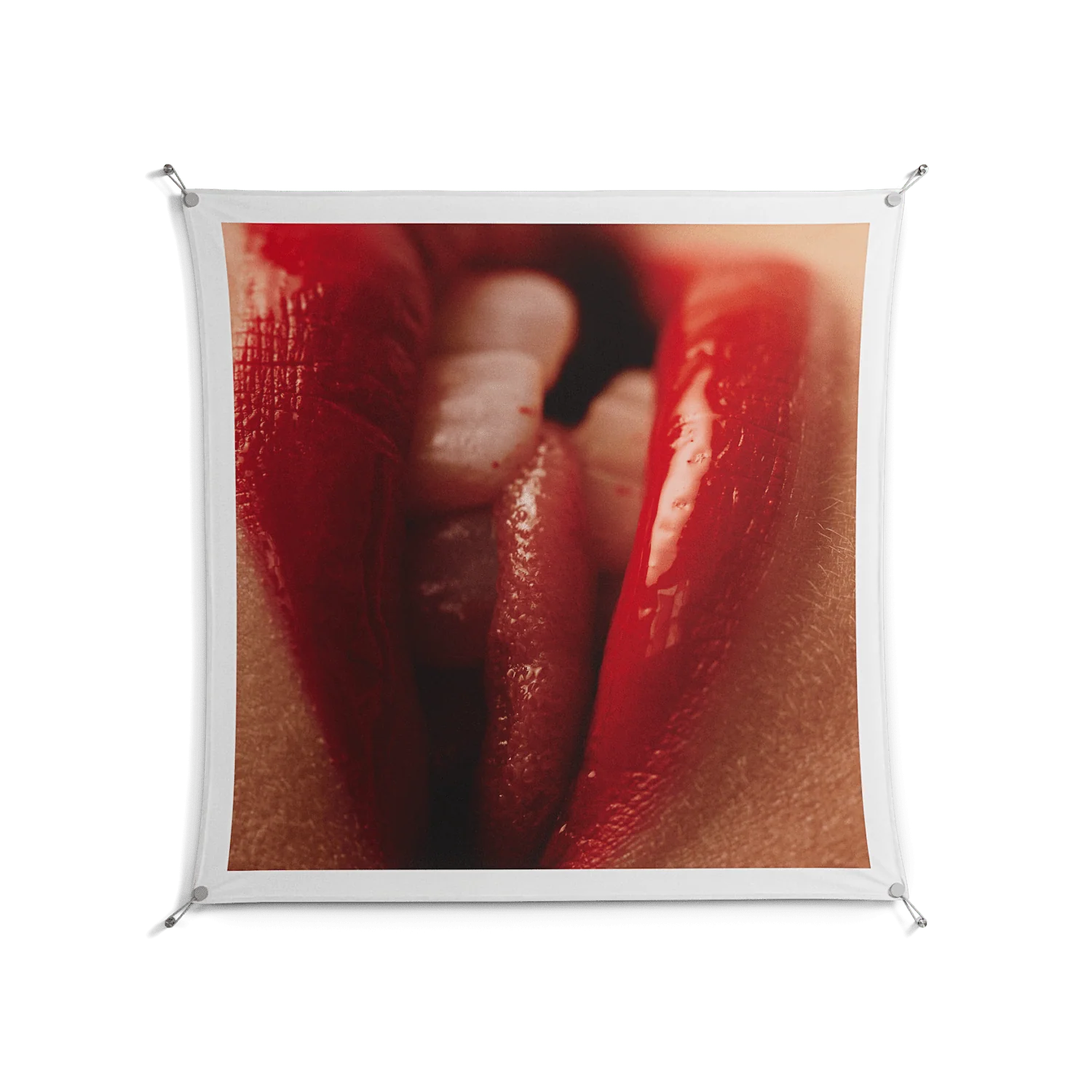 Red 2 - Work On Wall - Nadia Ryder - Silver - 140 x 140 cm