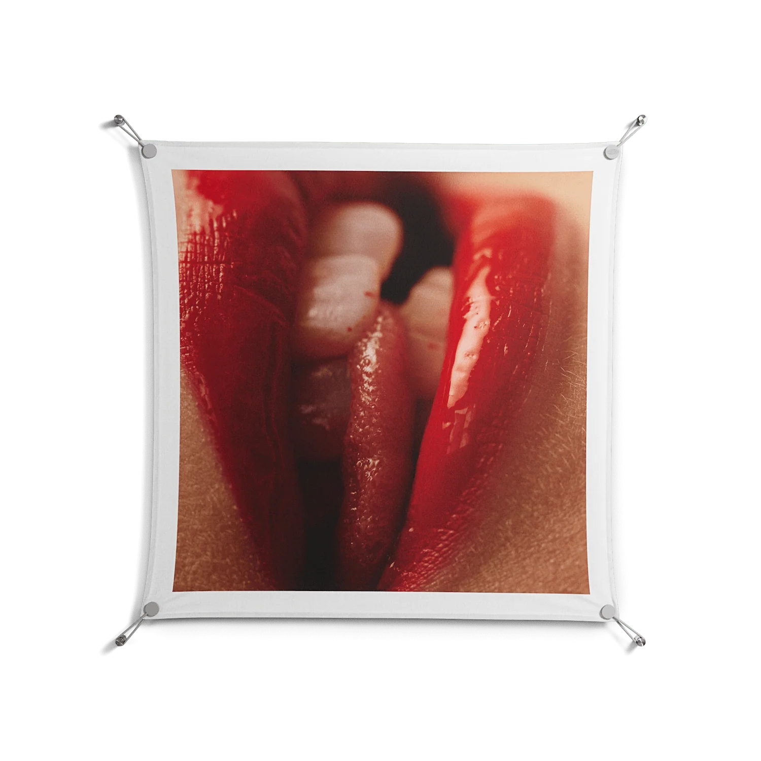 Red 2 - Work On Wall - Nadia Ryder - Silver - 90 x 90 cm