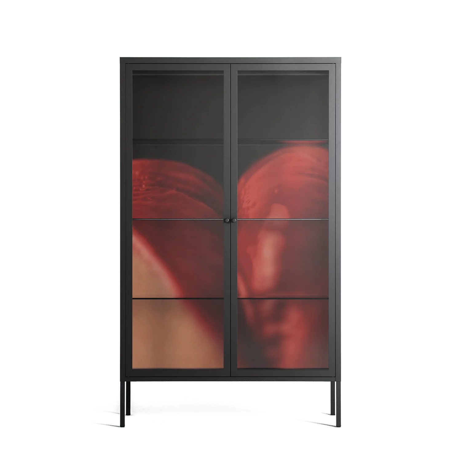 Red 3 - Cabinet - Nadia Ryder - Antracite - Clear glass