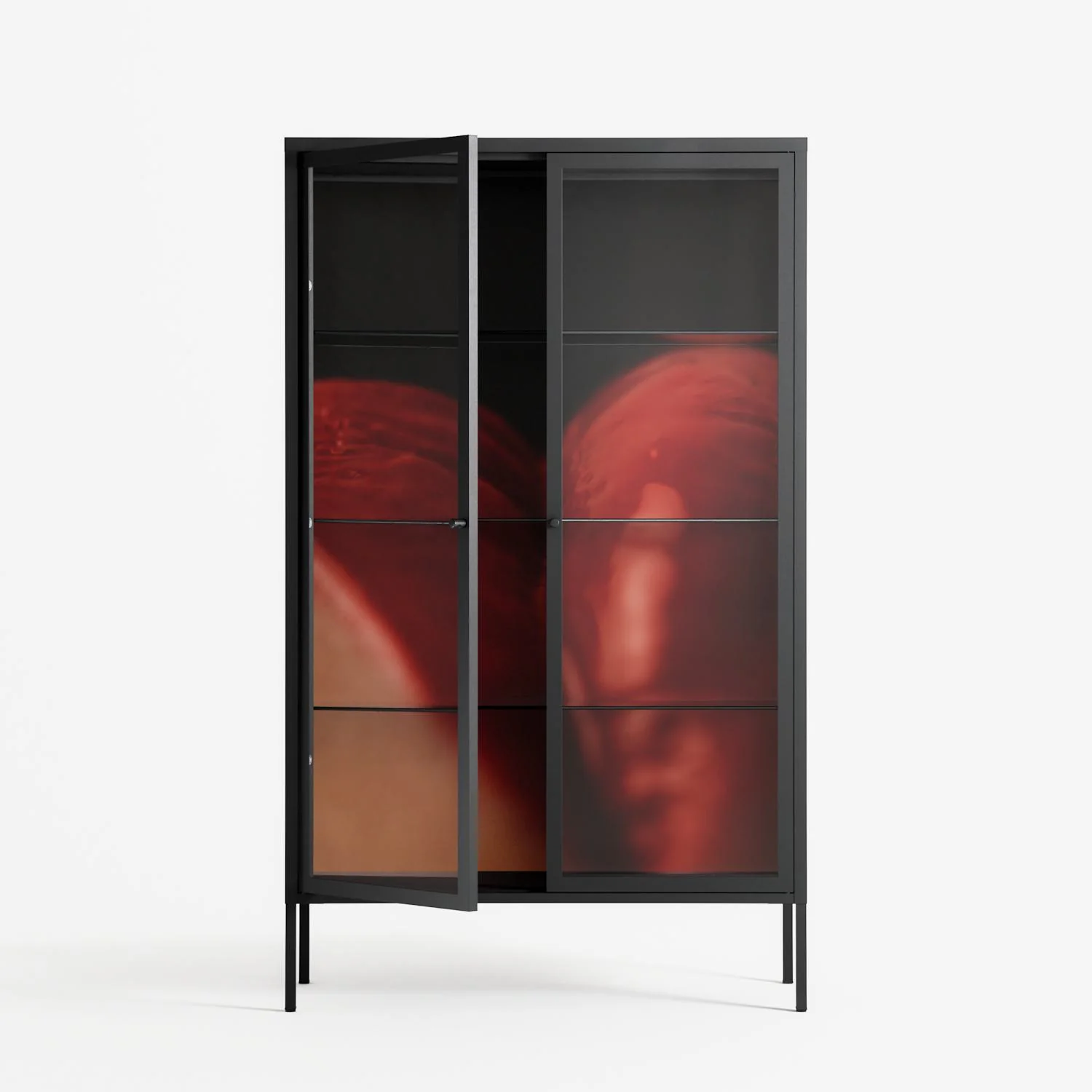 Red 3 - Cabinet - Nadia Ryder - Antracite - Clear glass - Image 2
