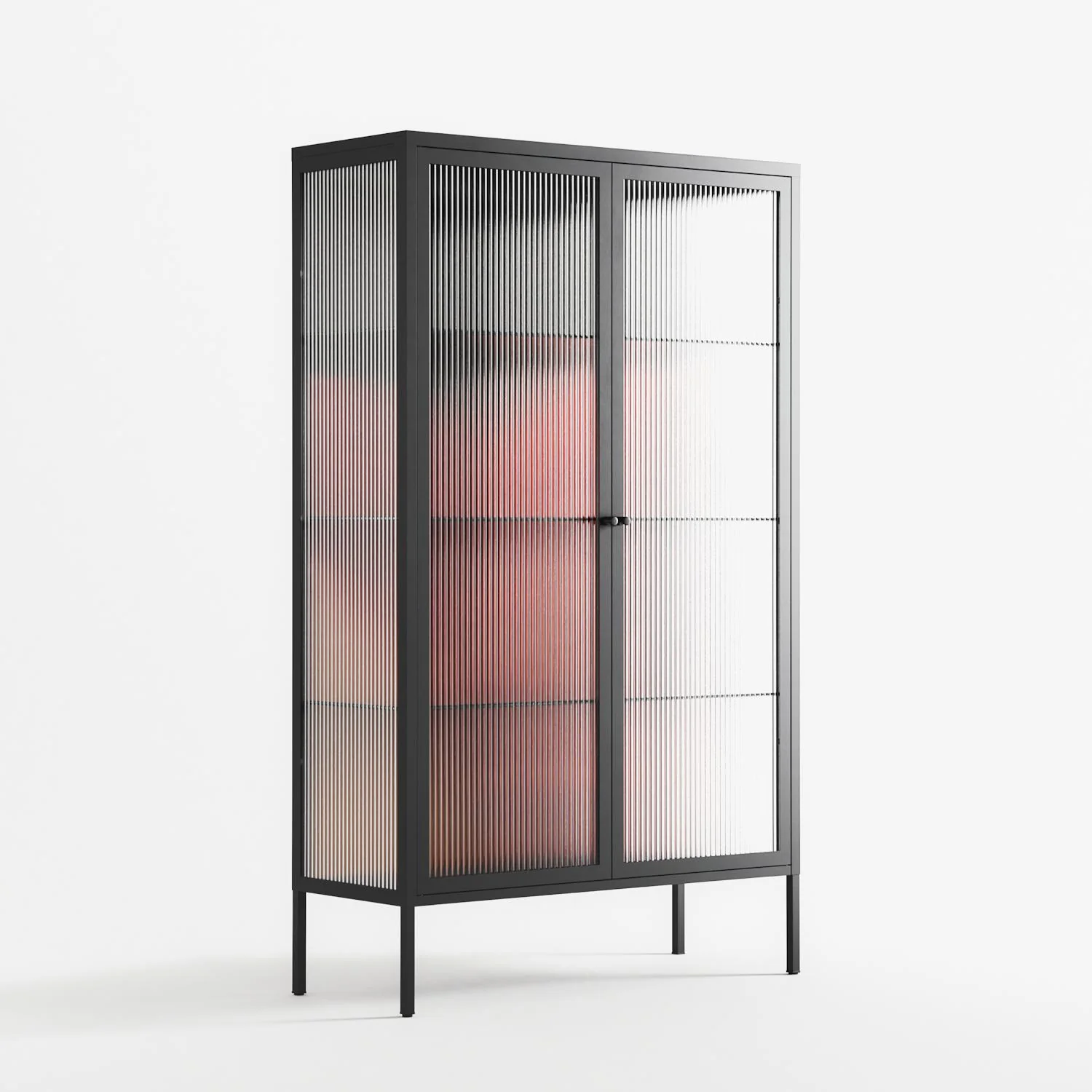 Red 3 - Cabinet - Nadia Ryder - Antracite - Reeded glass - Image 4