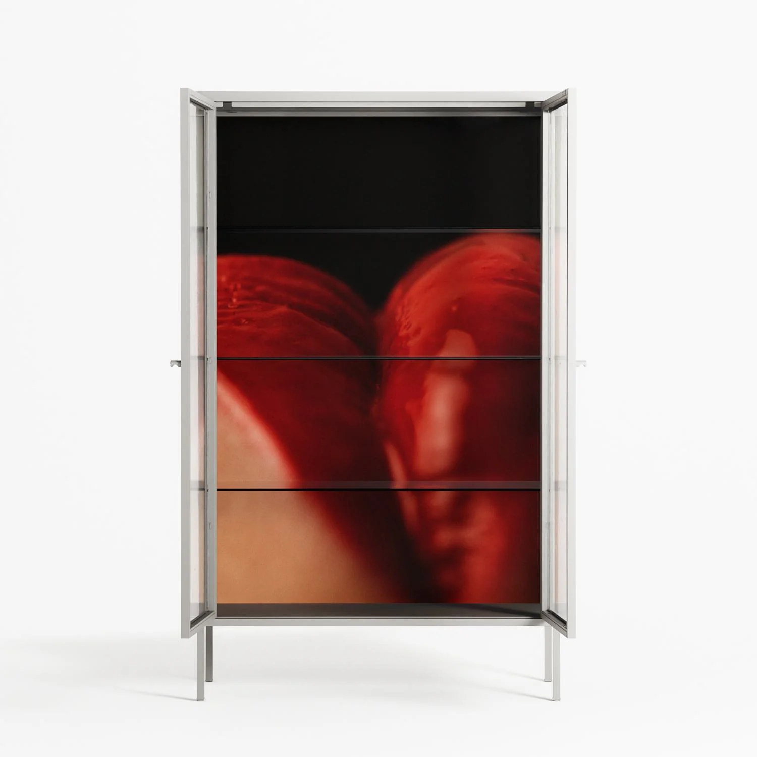 Red 3 - Cabinet - Nadia Ryder - Chalk - Clear glass - Image 3