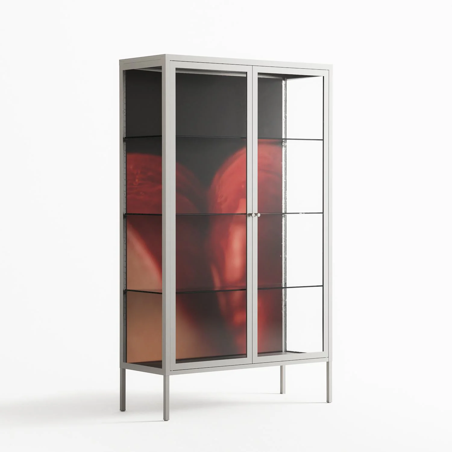 Red 3 - Cabinet - Nadia Ryder - Chalk - Clear glass - Image 4