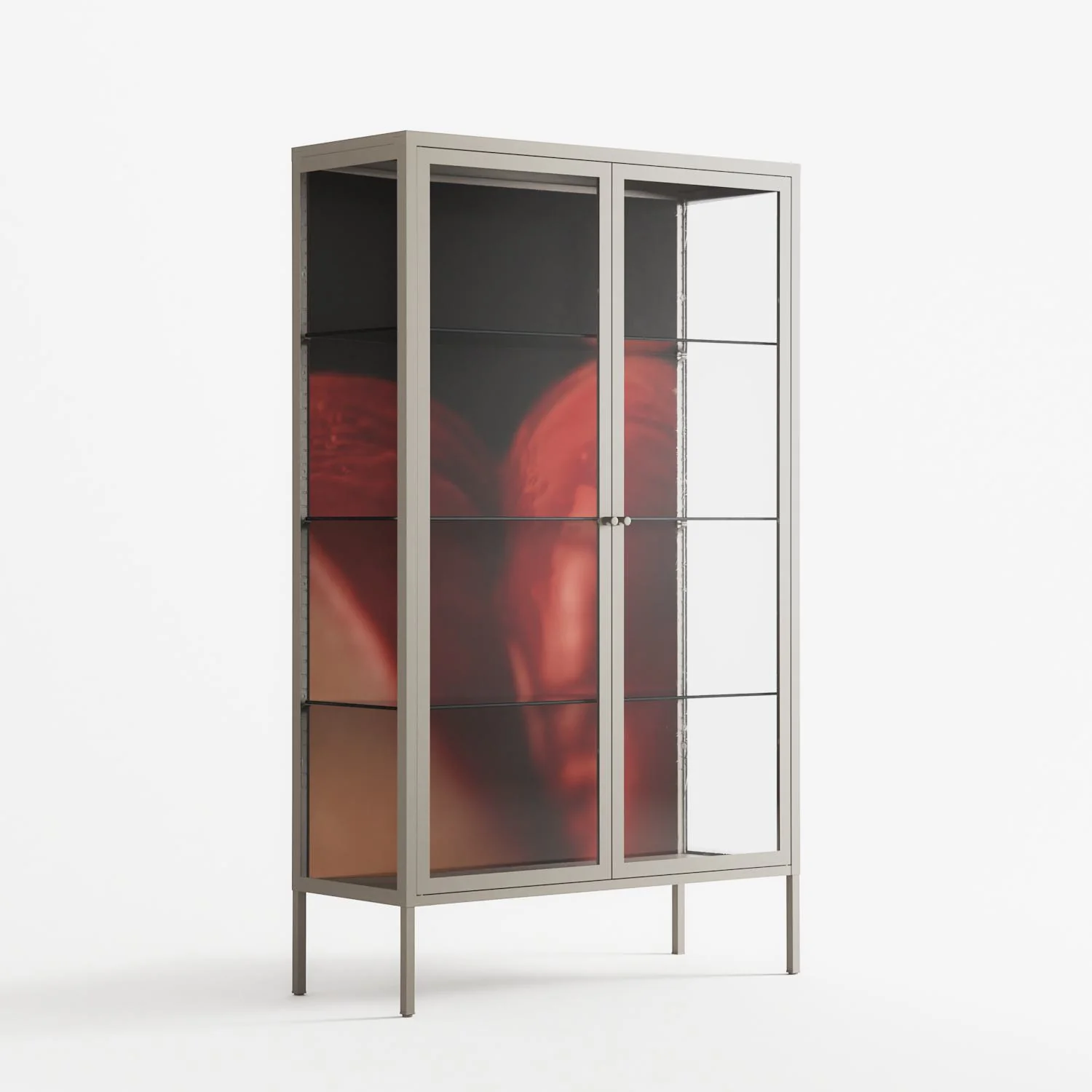 Red 3 - Cabinet - Nadia Ryder - Pebble - Clear glass - Image 4