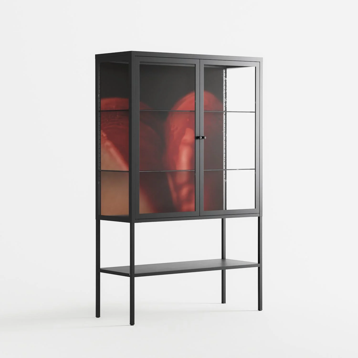 Red 3 - Loft Cabinet - Nadia Ryder - Antracite - Clear glass - Image 4