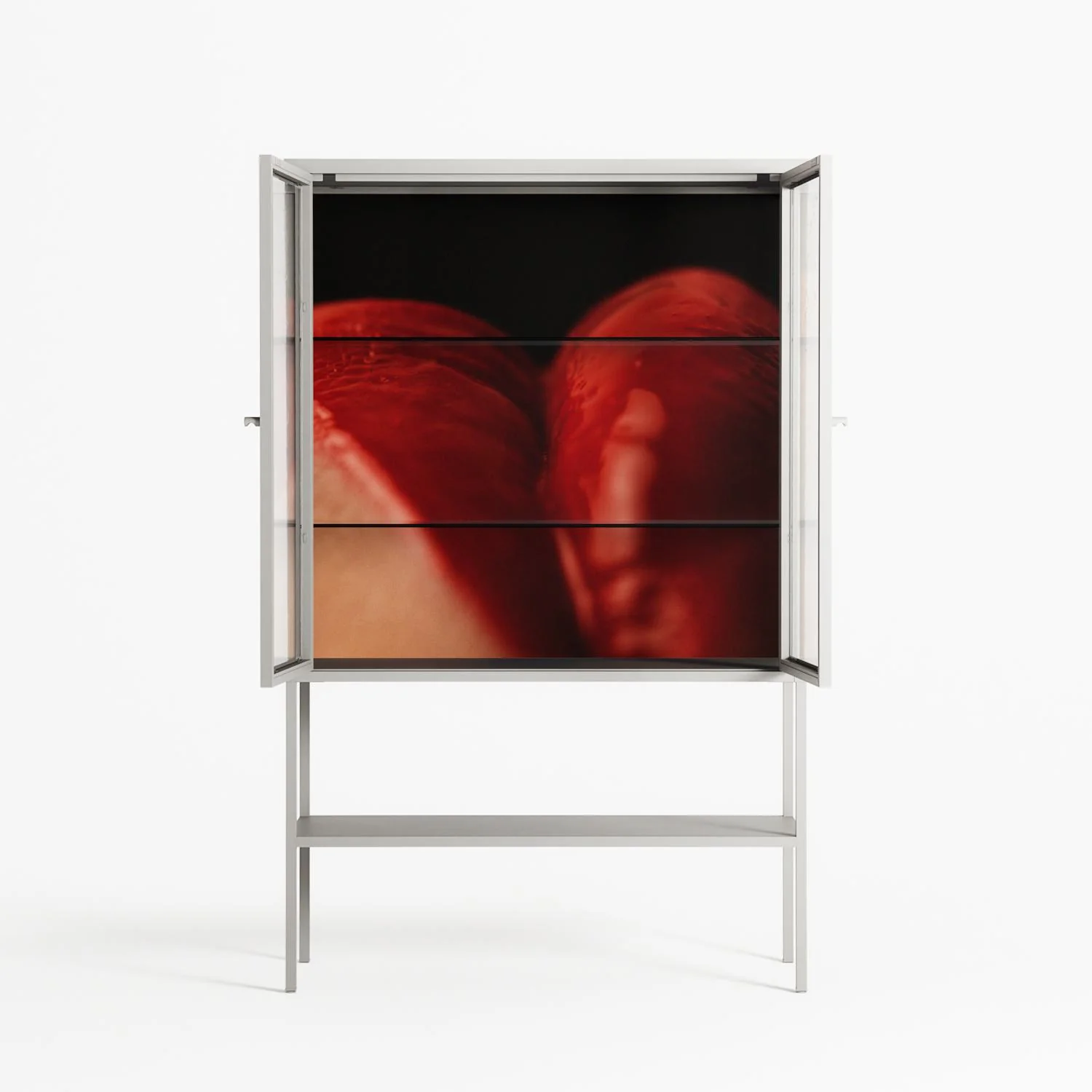 Red 3 - Loft Cabinet - Nadia Ryder - Chalk - Clear glass - Image 3