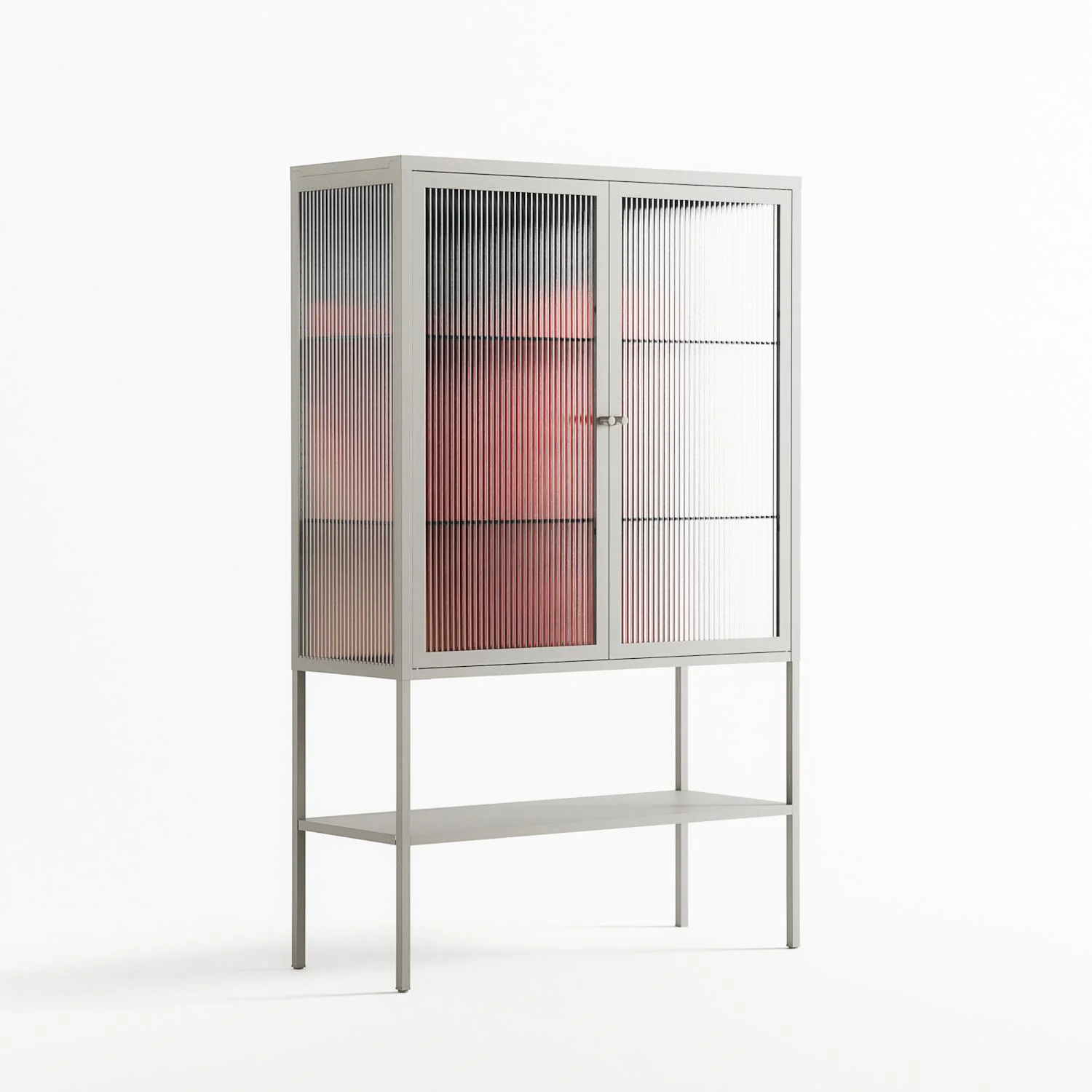 Red 3 - Loft Cabinet - Nadia Ryder - Chalk - Reeded glass - Image 4