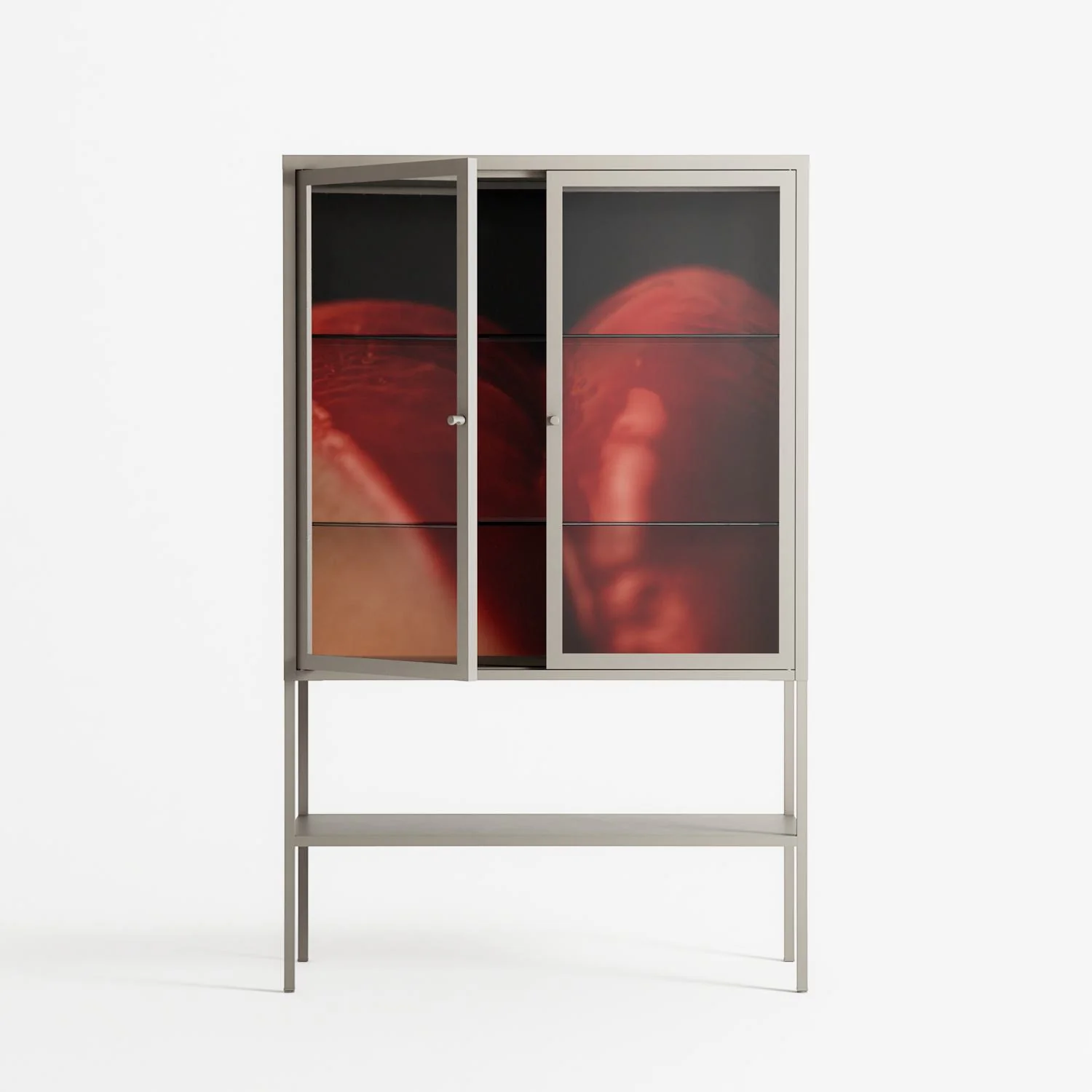 Red 3 - Loft Cabinet - Nadia Ryder - Pebble - Clear glass - Image 2