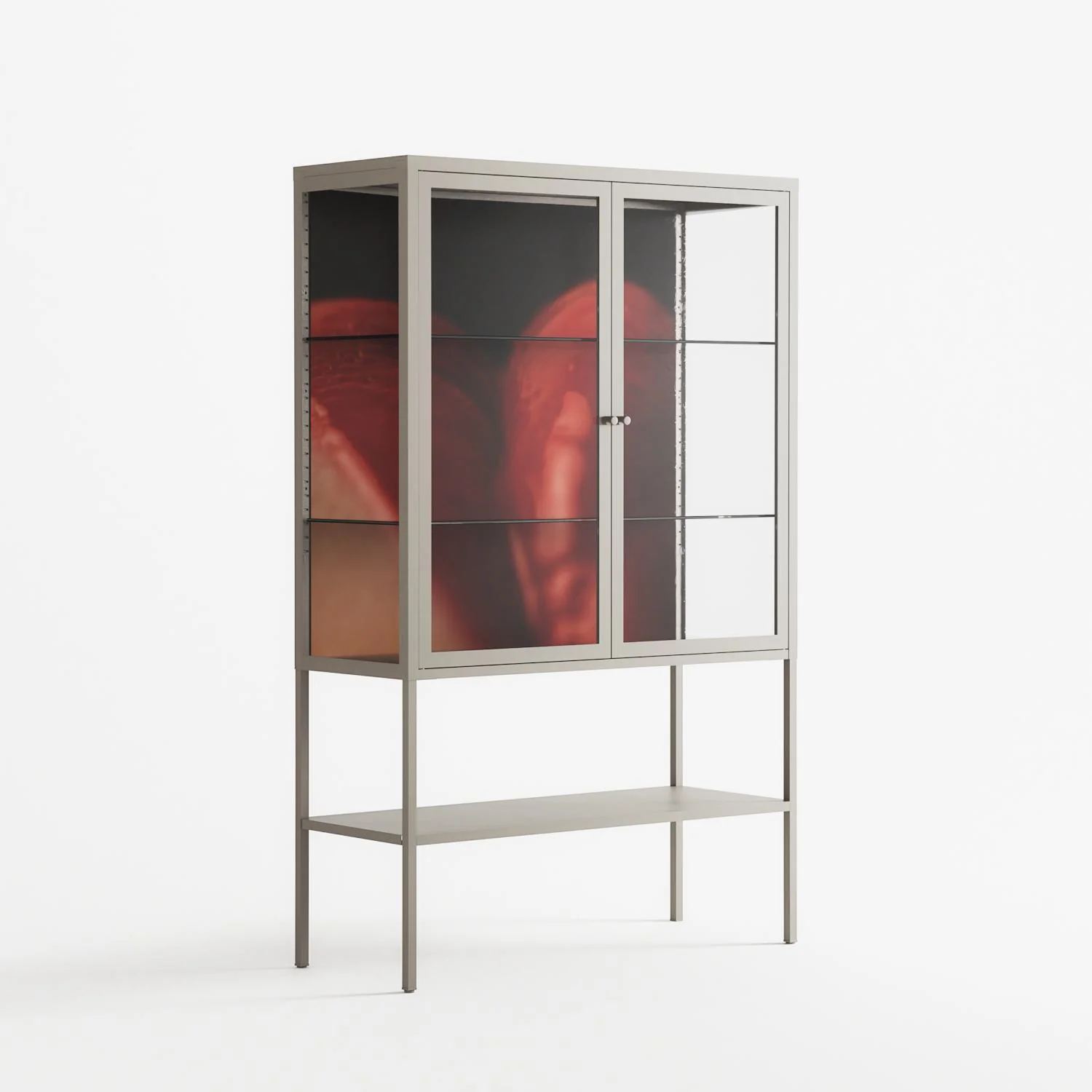 Red 3 - Loft Cabinet - Nadia Ryder - Pebble - Clear glass - Image 4