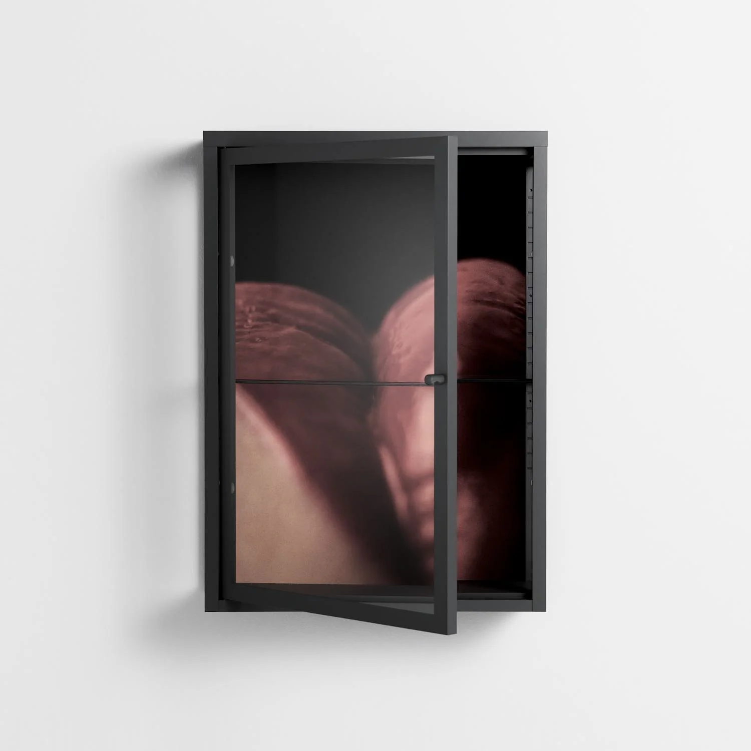 Red 3 - Wall Cabinet - Nadia Ryder - Antracite - Clear glass - Image 2