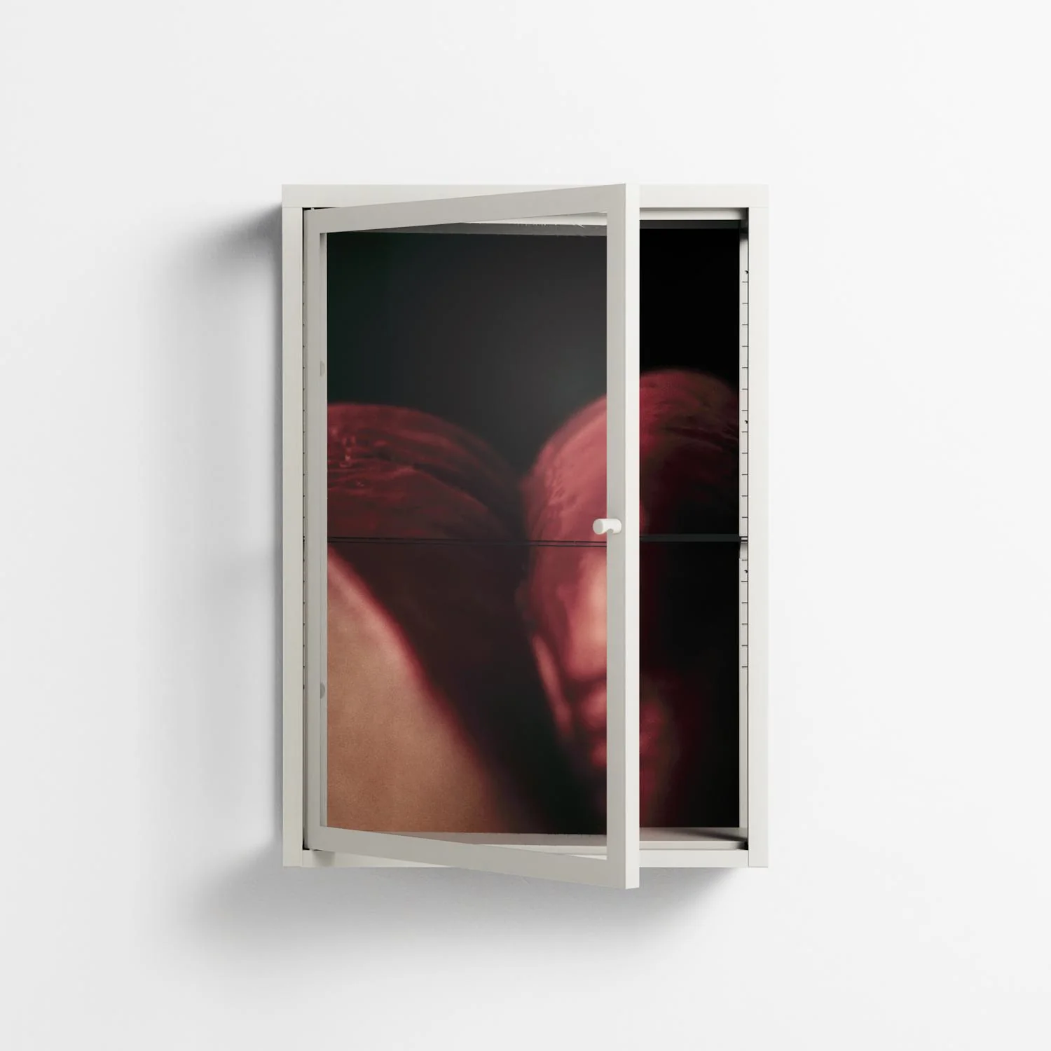 Red 3 - Wall Cabinet - Nadia Ryder - Chalk - Clear glass - Image 2