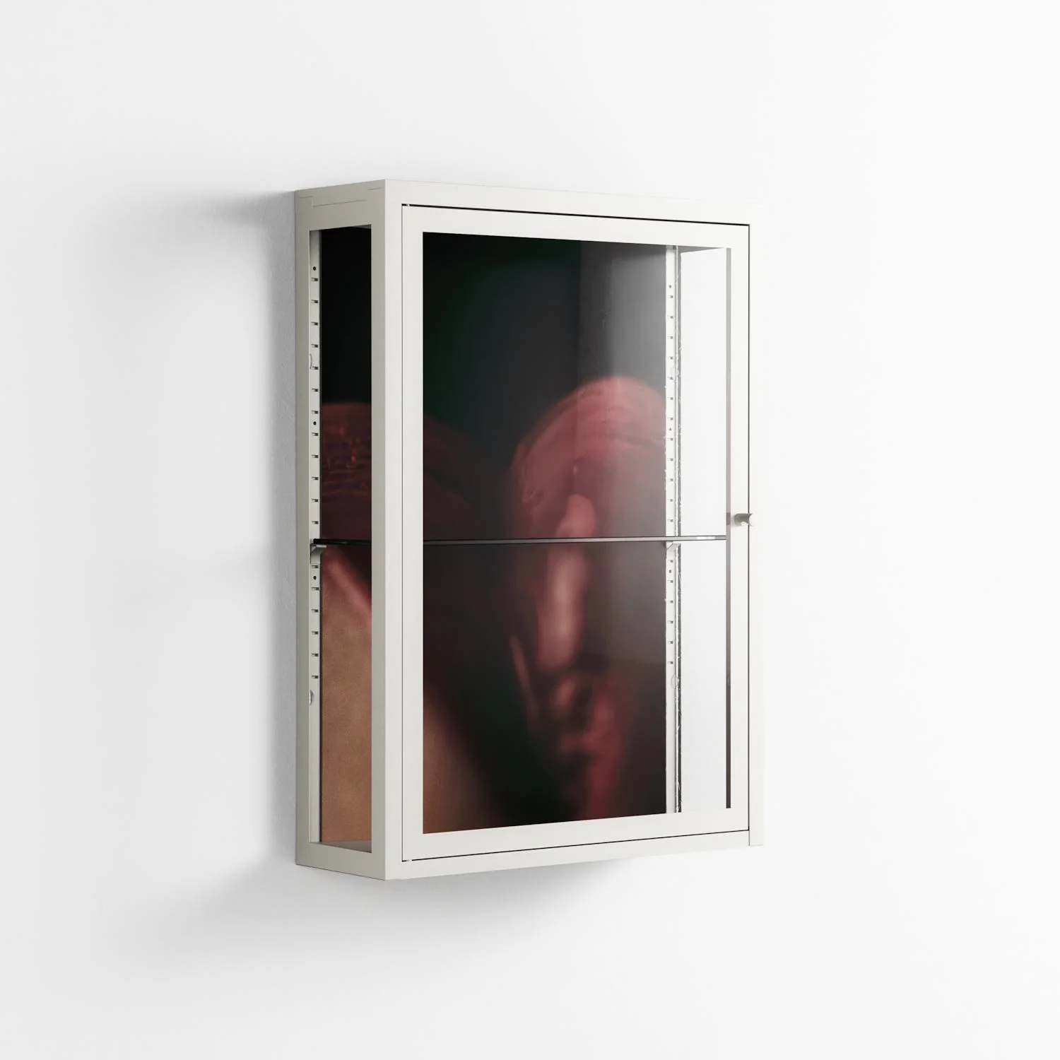 Red 3 - Wall Cabinet - Nadia Ryder - Chalk - Clear glass - Image 4
