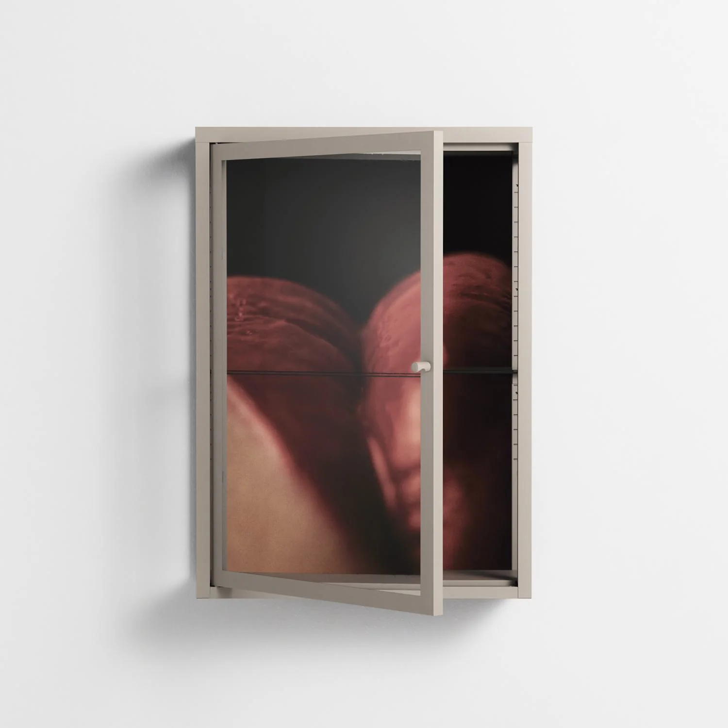 Red 3 - Wall Cabinet - Nadia Ryder - Pebble - Clear glass - Image 2