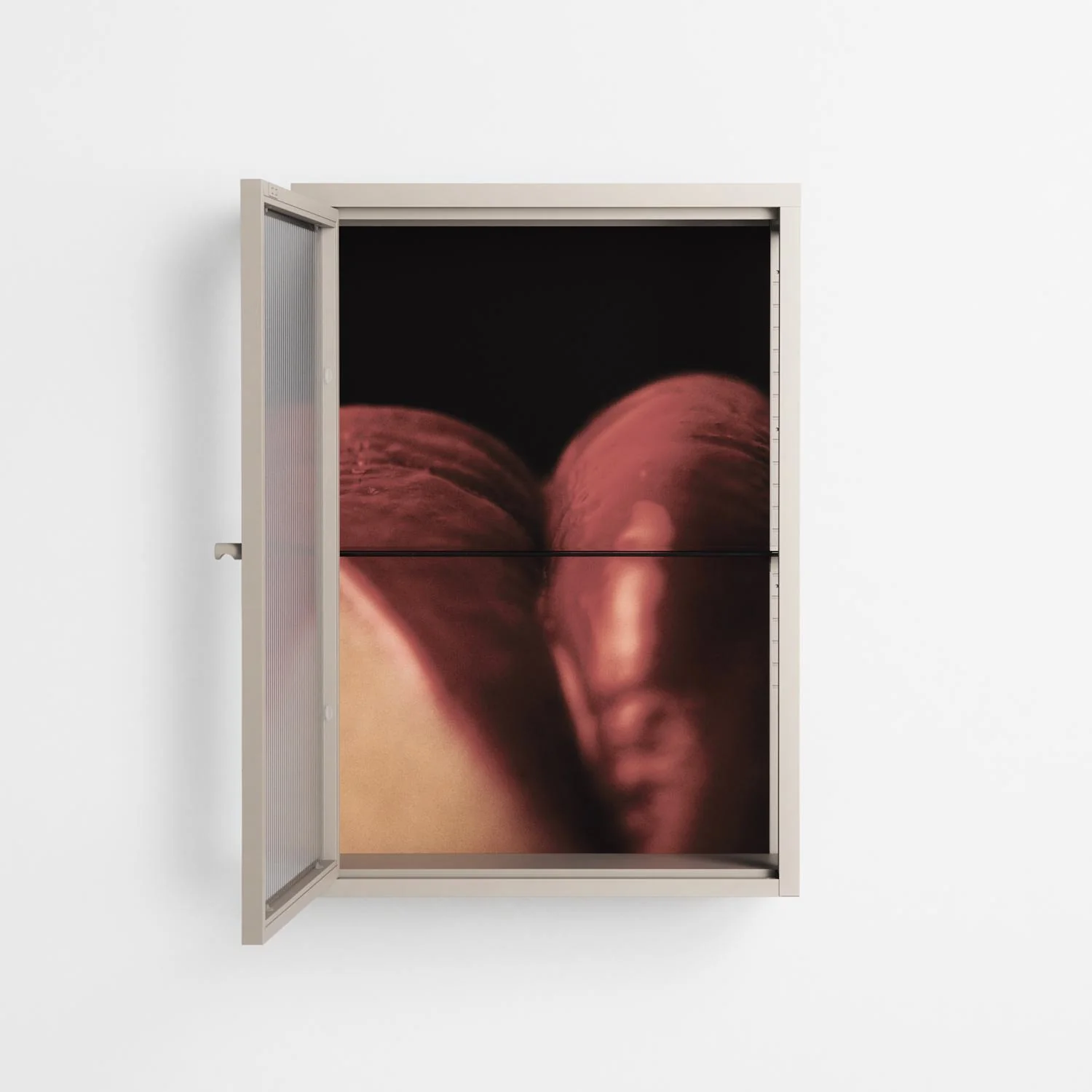 Red 3 - Wall Cabinet - Nadia Ryder - Pebble - Reeded glass - Image 3