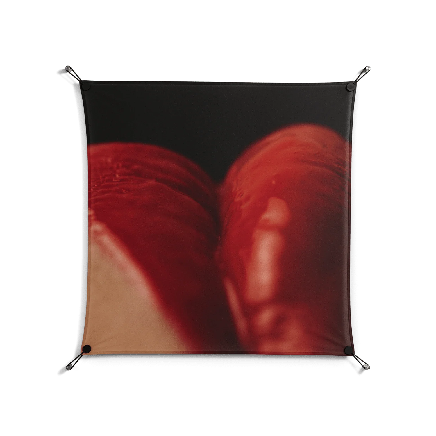 Red 3 - Work On Wall - Nadia Ryder - Black - 90 x 90 cm
